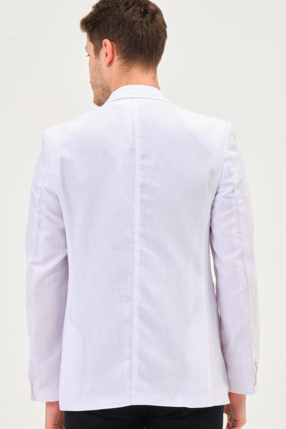 C9059 DEWBERRY ERKEK CEKET-KAR BEYAZ