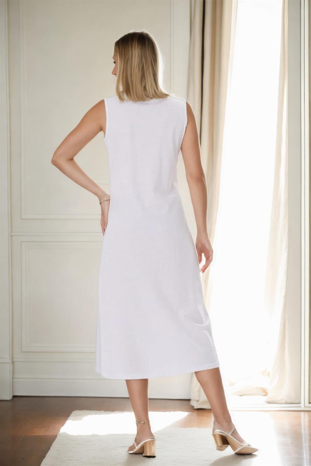 E2145 Dewberry Set of Two Women Dresses-SİYAH-BEYAZ