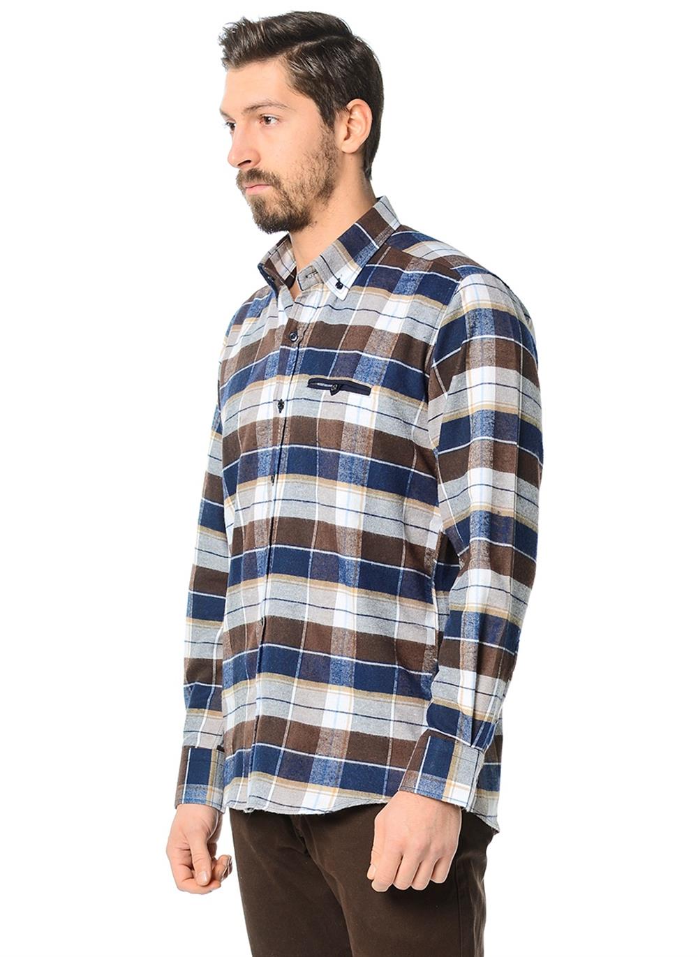 G565  DEWBERRY GÖMLEK-DÜZ KAHVE