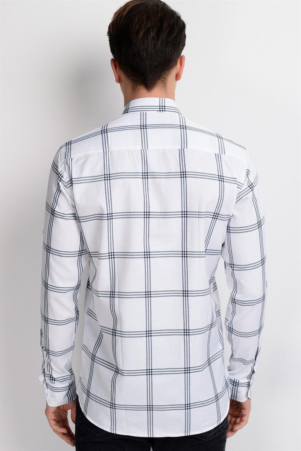 G656 DEWBERRY ERKEK GÖMLEK-DÜZ BEYAZ