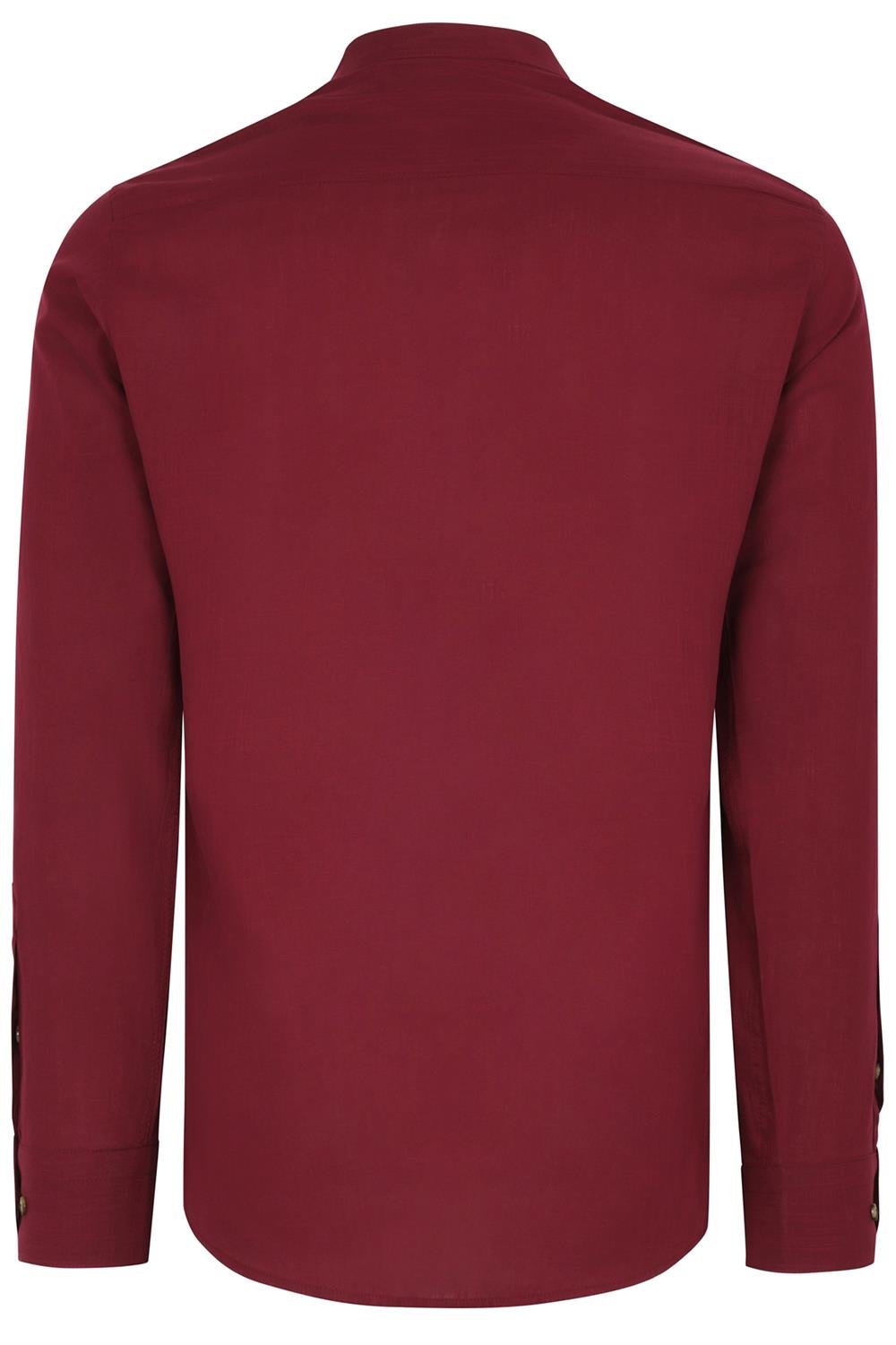 G783 DEWBERRY HAKİM YAKA ERKEK GÖMLEK-BORDO