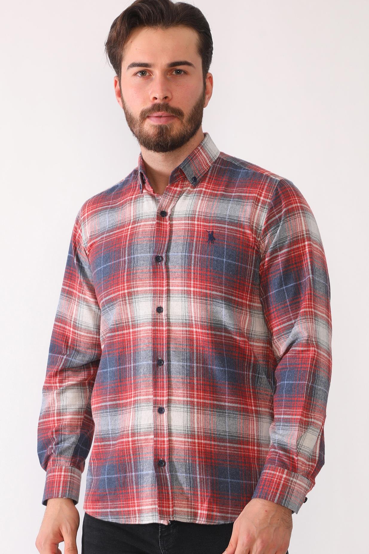 G902 DEWBERRY ERKEK GÖMLEK-BORDO