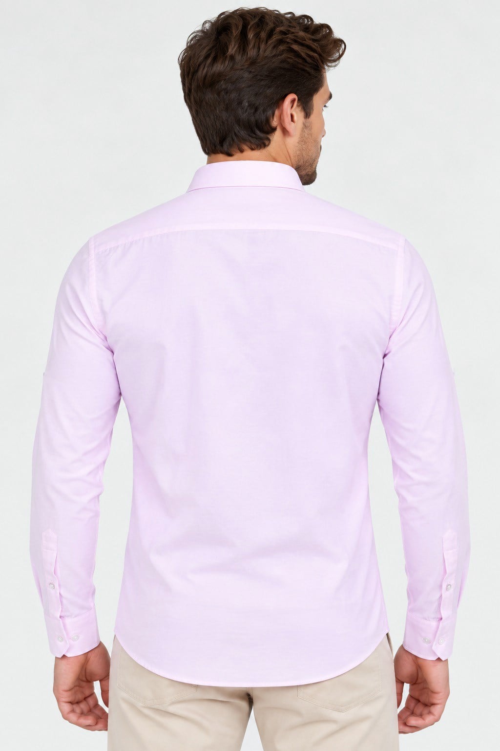 G974 DEWBERRY ERKEK GÖMLEK-AÇIK PEMBE-1