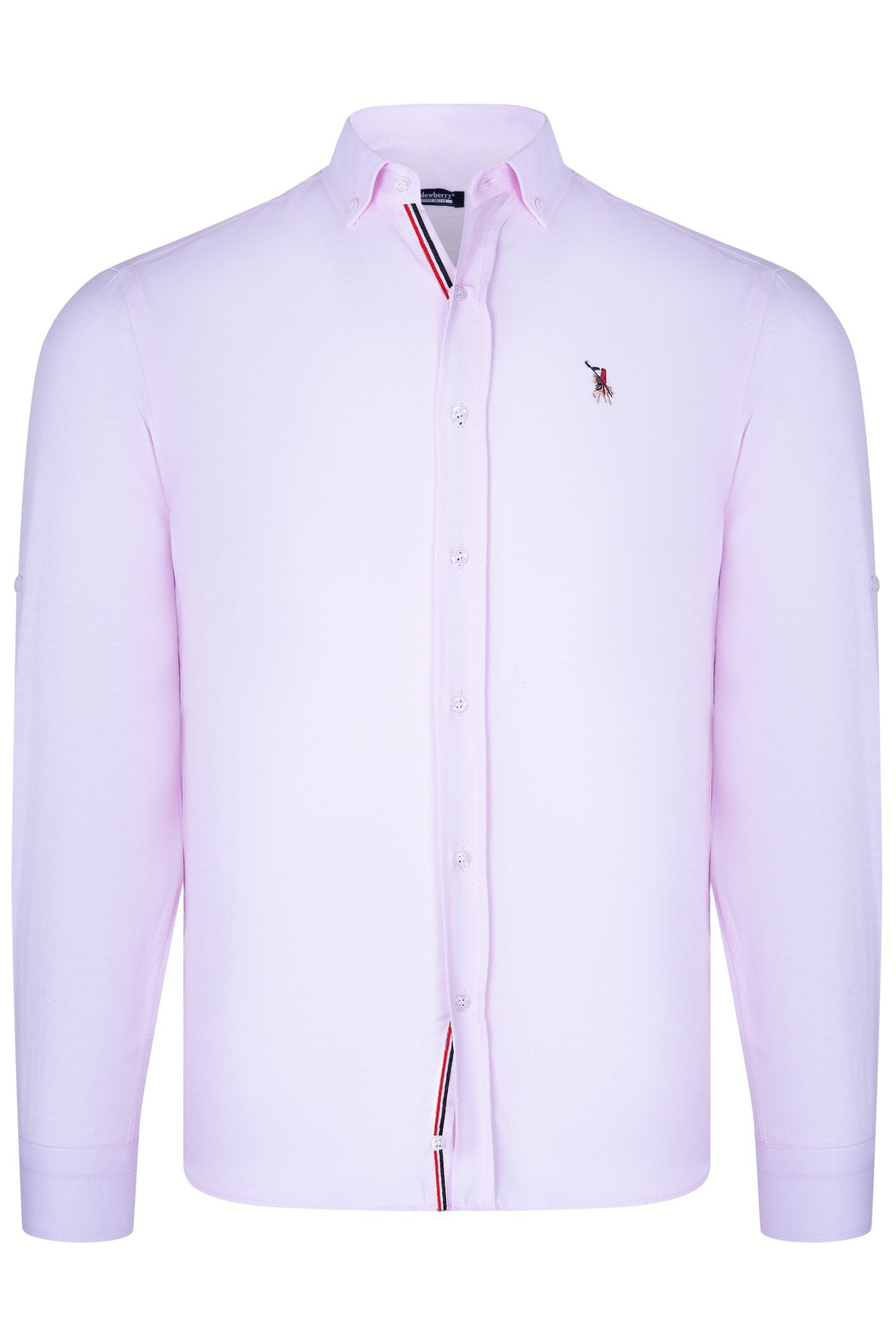 İKİLİ SET G674 DEWBERRY ERKEK GÖMLEK-KOT MAVİSİ-AÇIK PEMBE