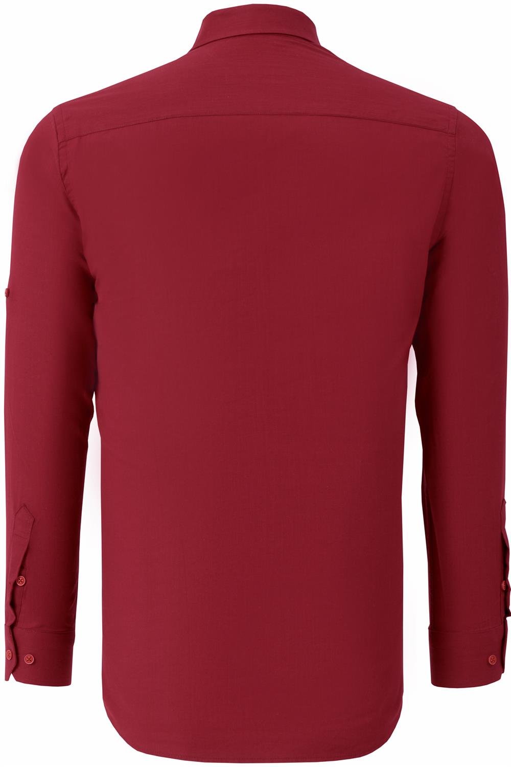 İKİLİ SET G721 DEWBERRY ERKEK GÖMLEK-BEYAZ-BORDO