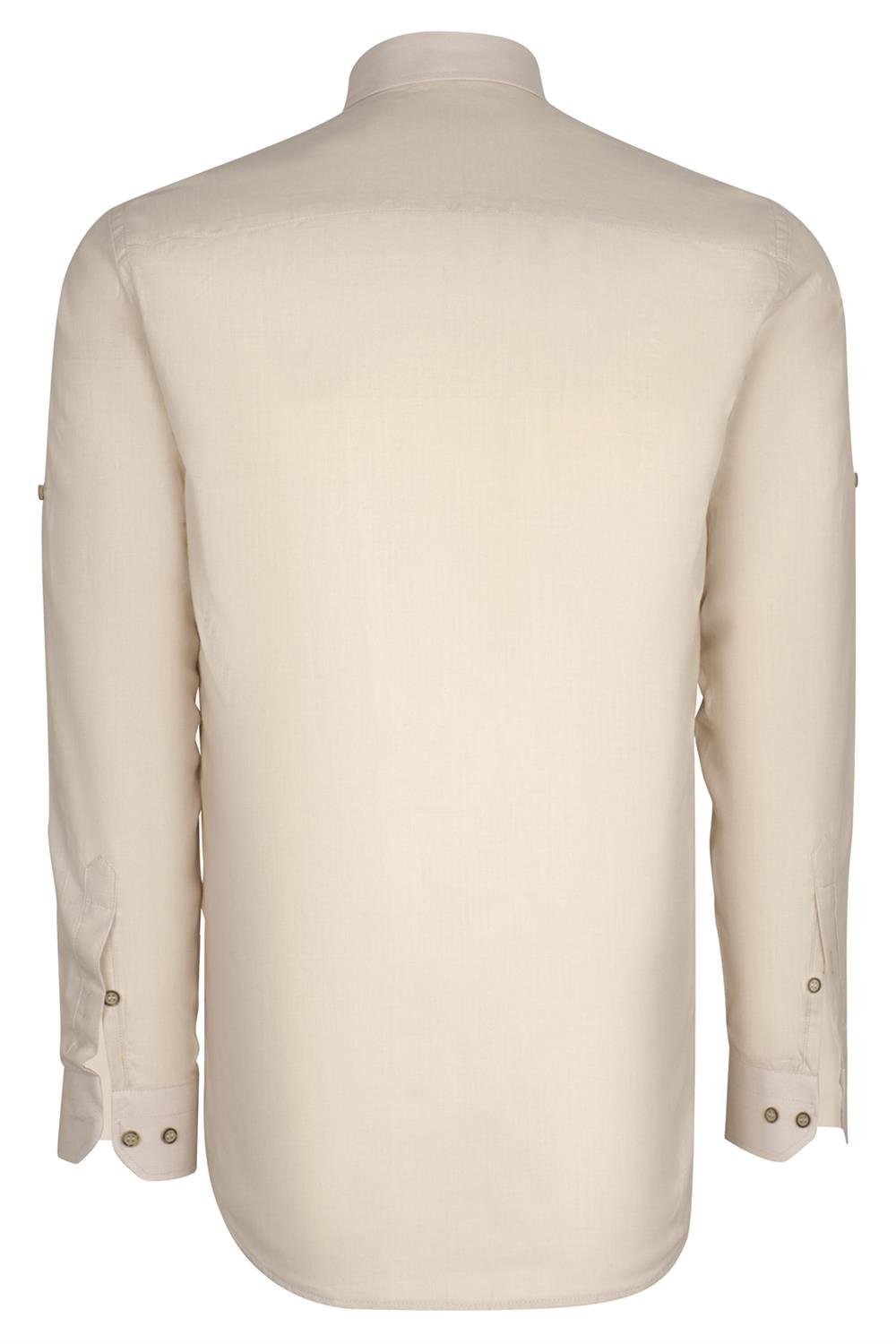 İKİLİ SET G721 DEWBERRY ERKEK GÖMLEK-BEYAZ-BEJ