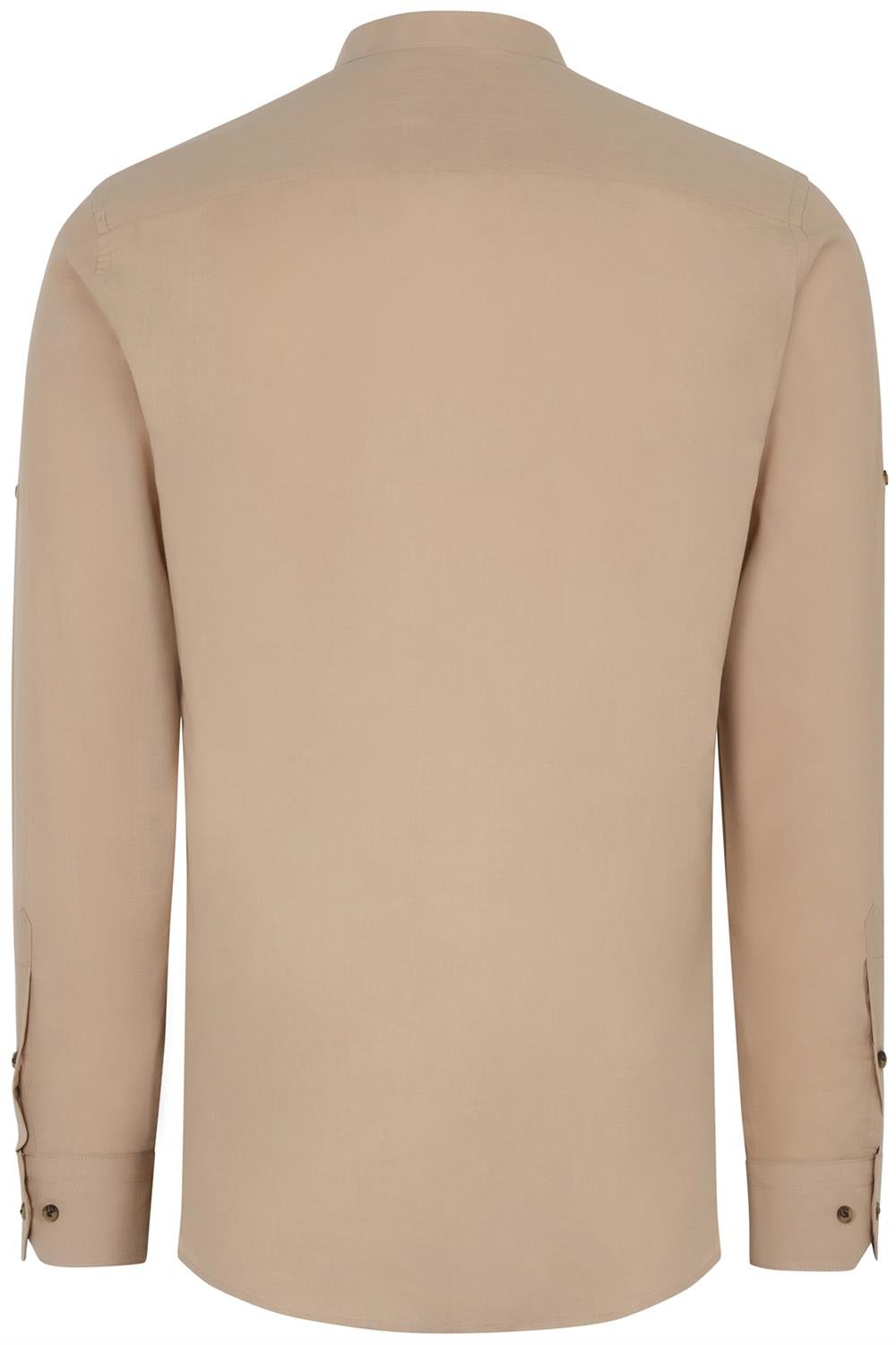 İKİLİ SET G783 DEWBERRY HAKİM YAKA GÖMLEK-SİYAH-BEJ