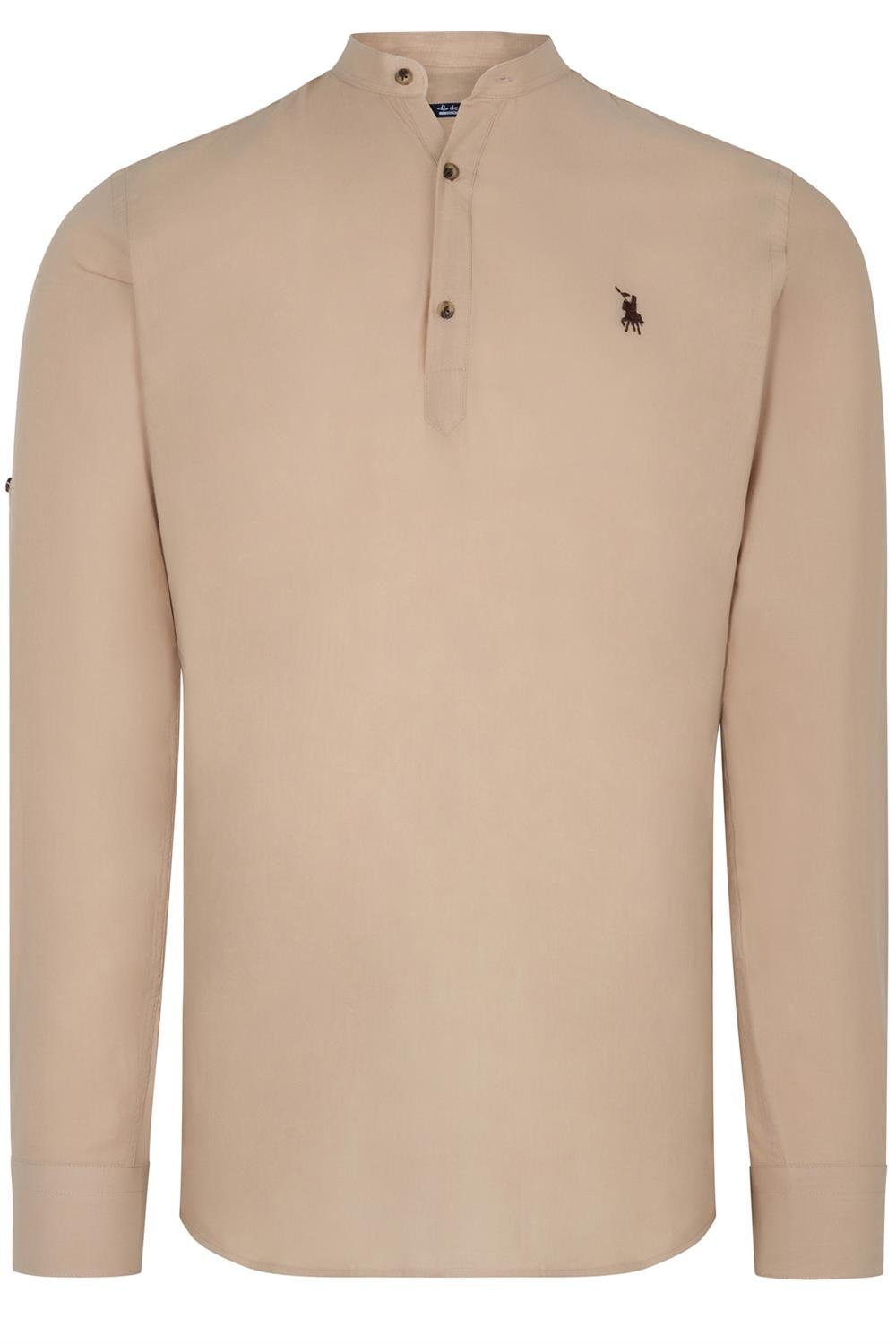 İKİLİ SET G783 DEWBERRY HAKİM YAKA GÖMLEK-LACİVERT-BEJ