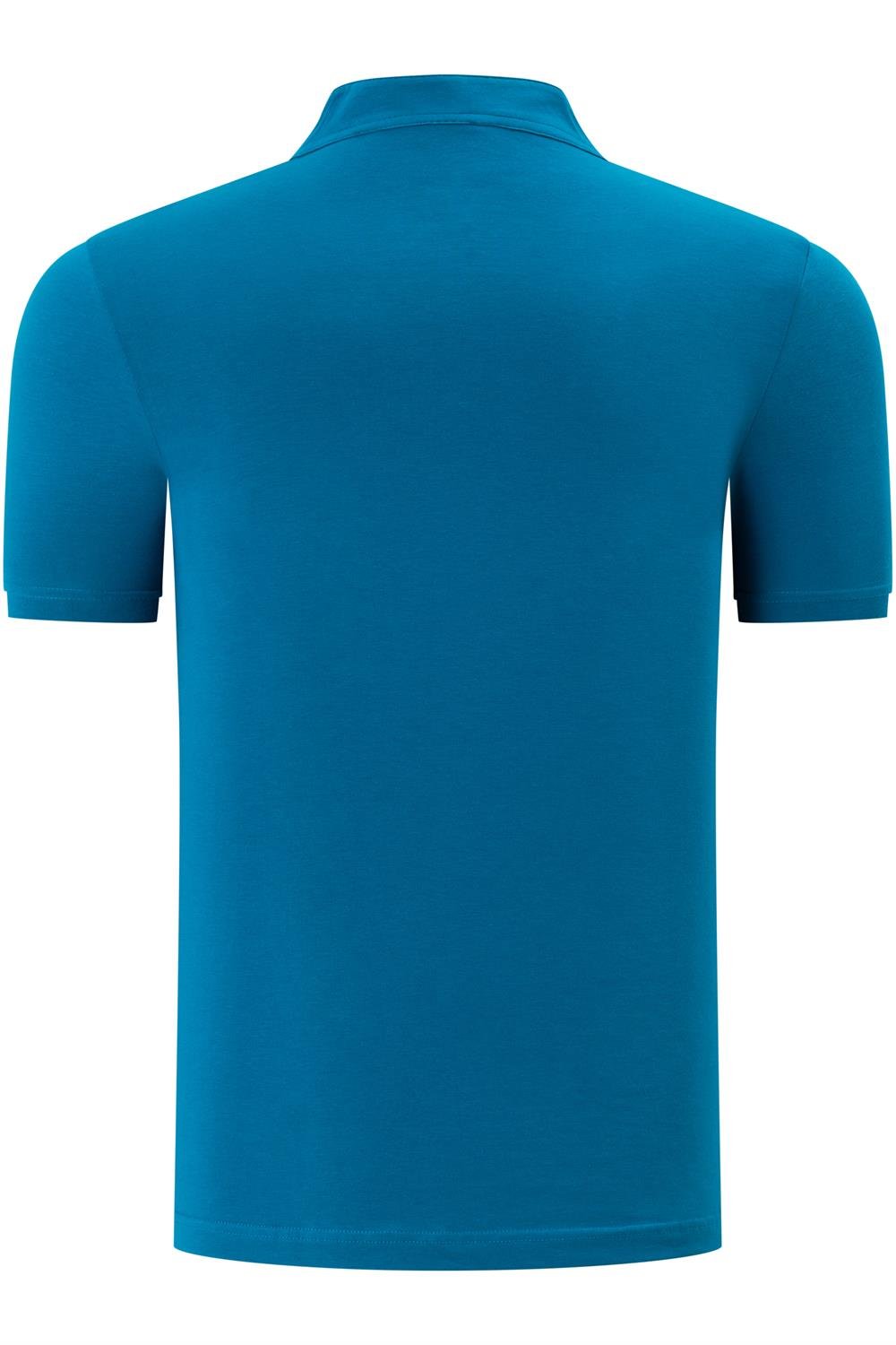 İKİLİ SET T8560 DEWBERRY ERKEK T-SHIRT-KOYU TURKUAZ-BEYAZ