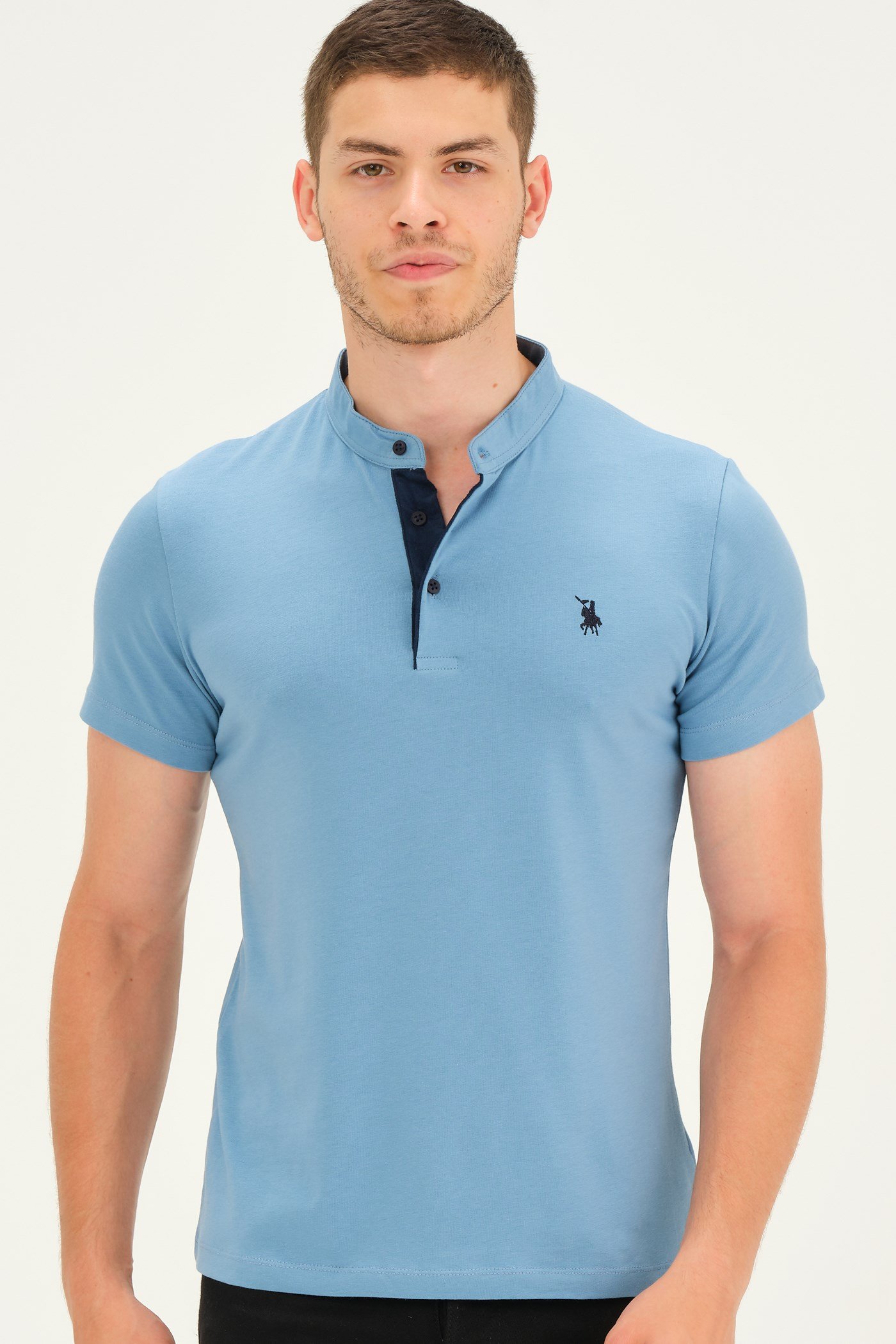 İKİLİ SET T8560 DEWBERRY ERKEK T-SHIRT-ANTRASİT-İNDİGO