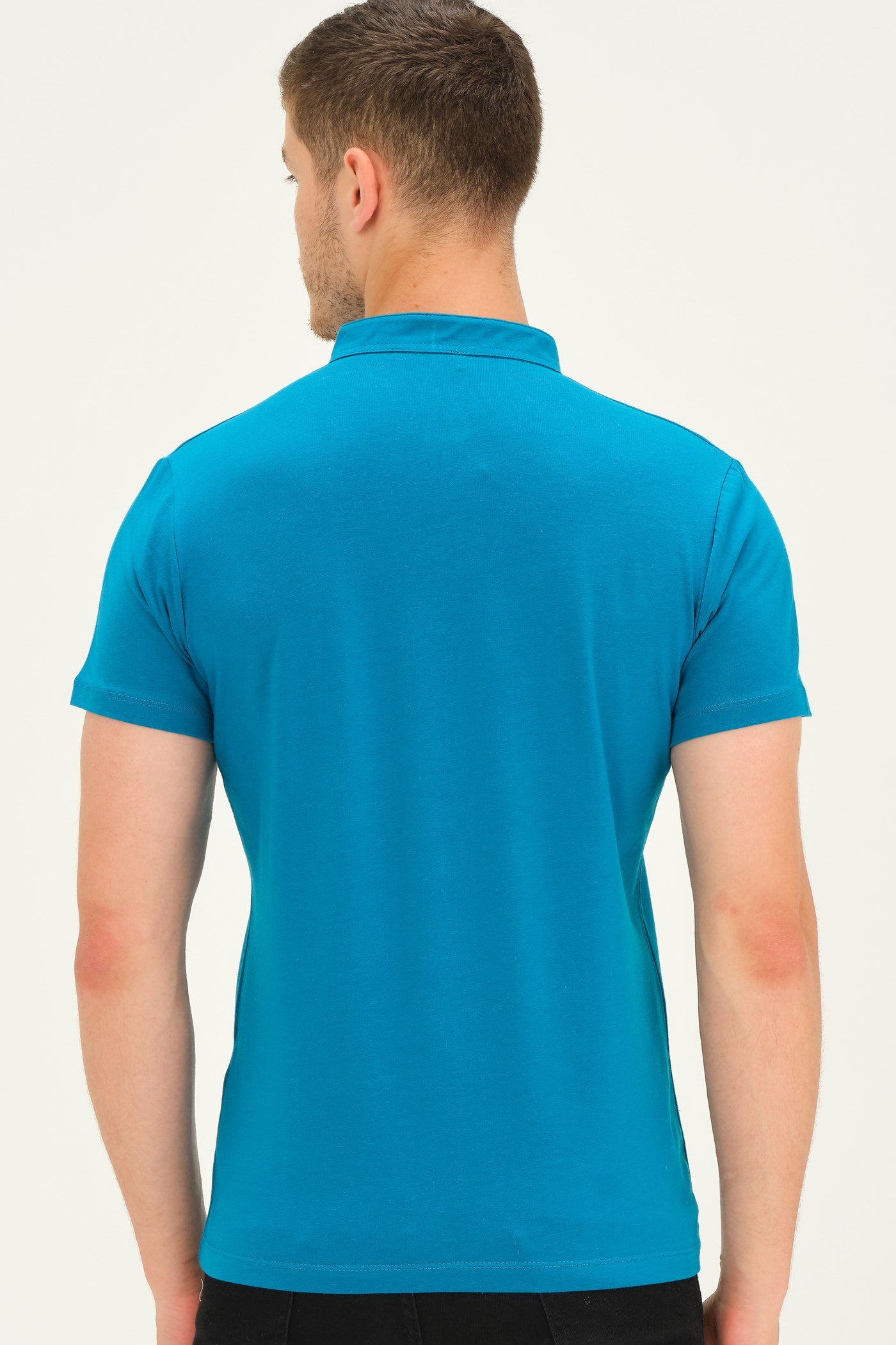 İKİLİ SET T8560 DEWBERRY ERKEK T-SHIRT-KOYU TURKUAZ-LACİVERT-2