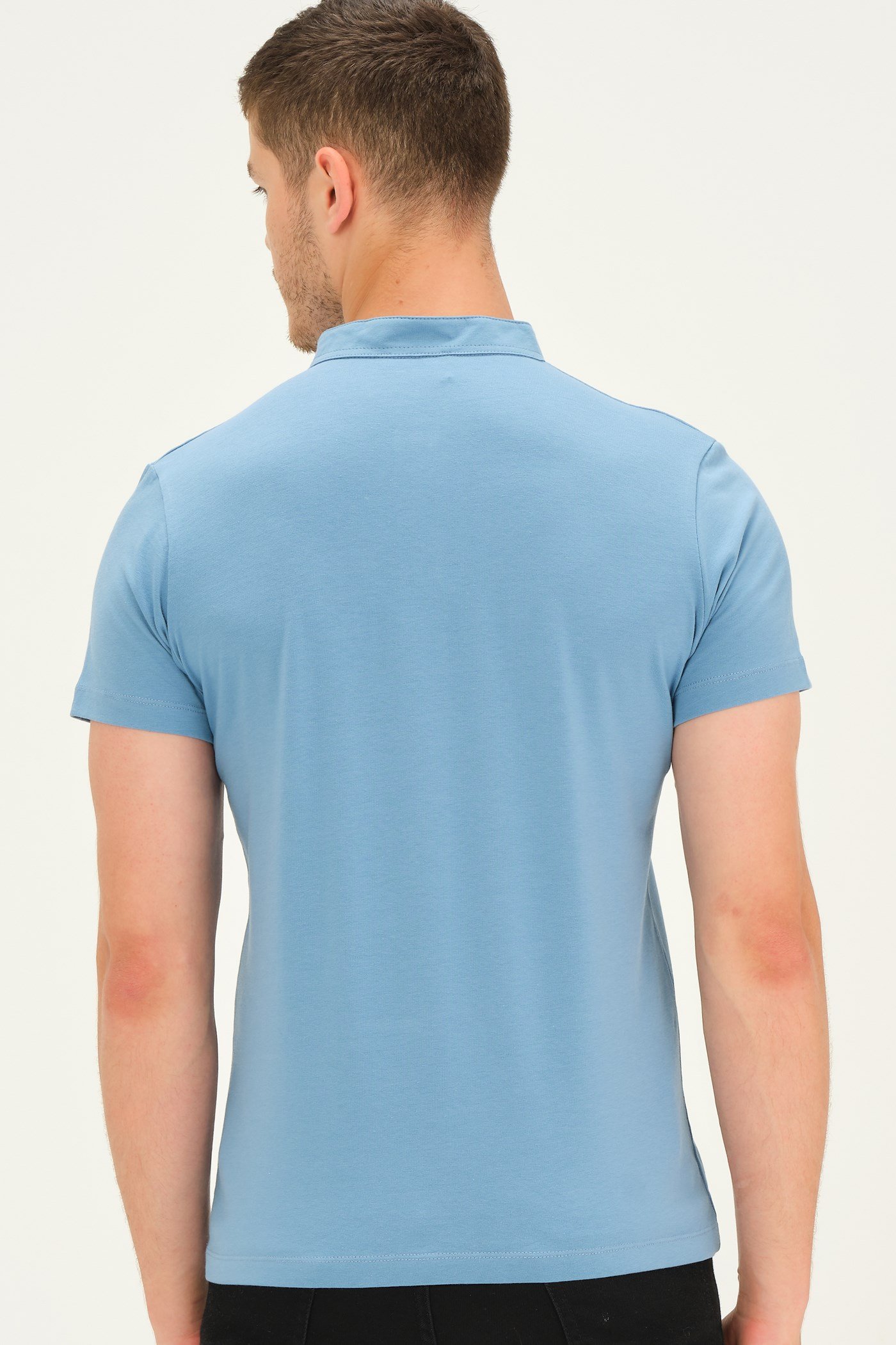 İKİLİ SET T8560 DEWBERRY ERKEK T-SHIRT-ANTRASİT-İNDİGO