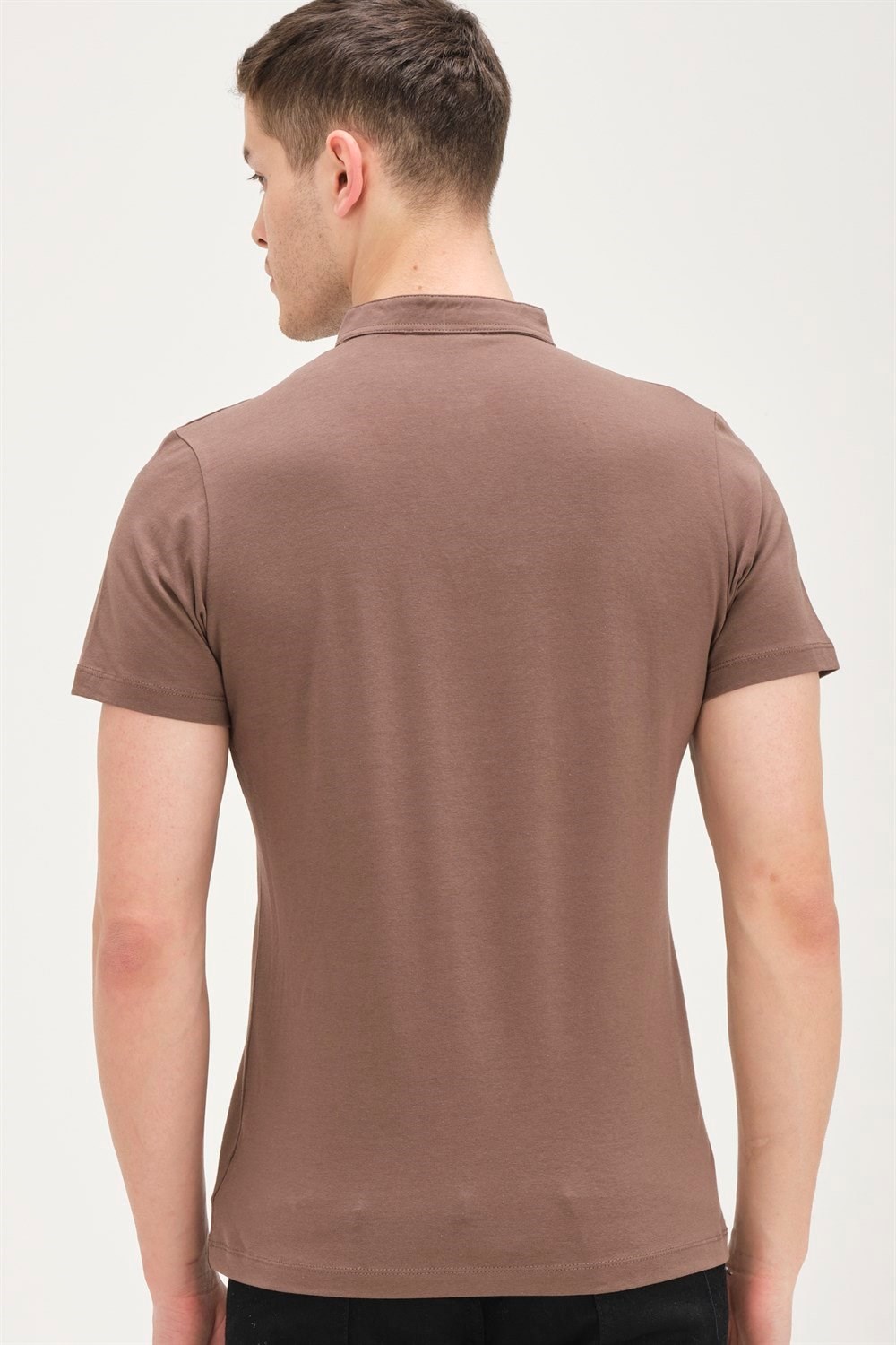 İKİLİ SET T8560 DEWBERRY ERKEK T-SHIRT-KAHVE-AÇIK MAVİ