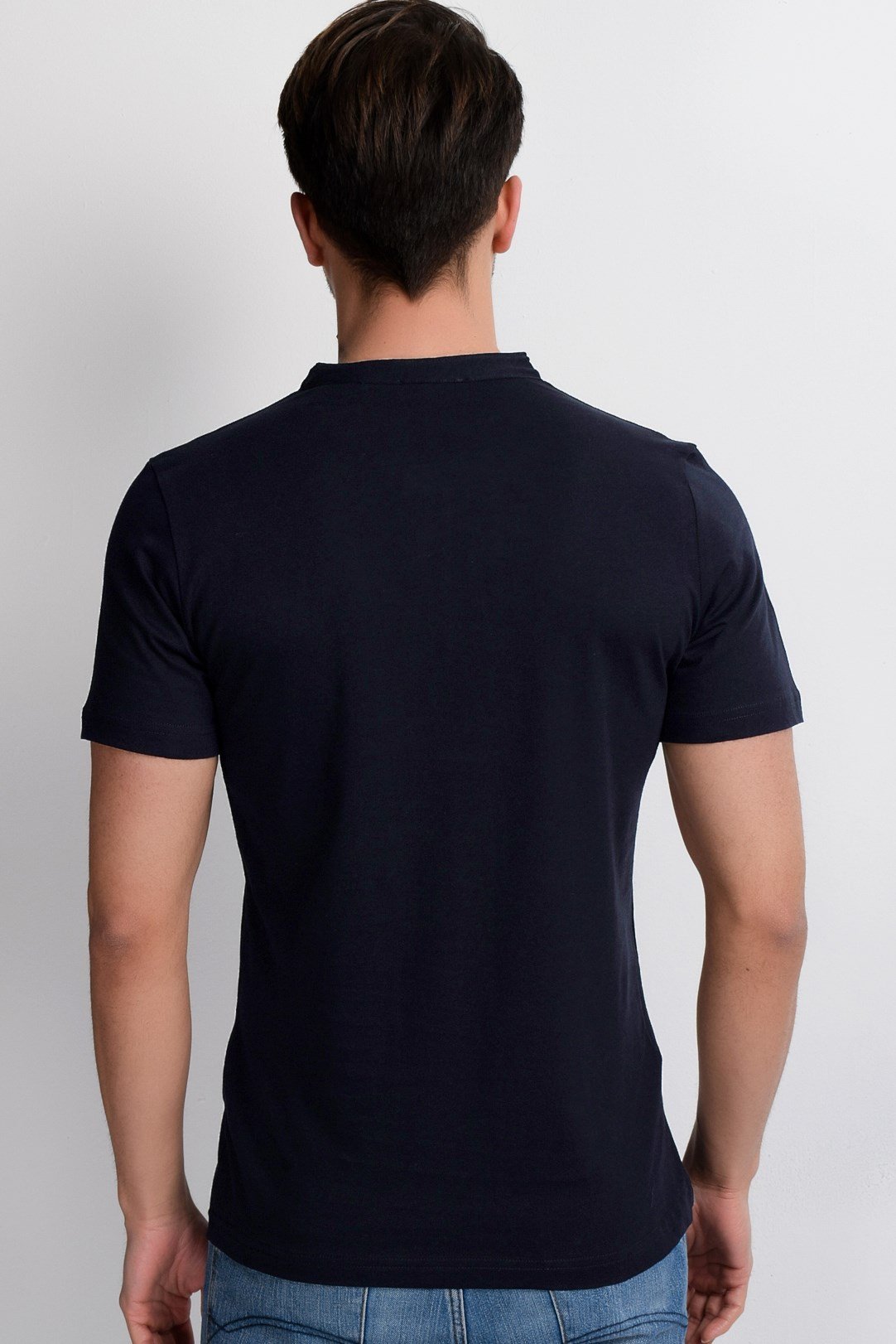 İKİLİ SET T8560 DEWBERRY ERKEK T-SHIRT-KOYU TURKUAZ-LACİVERT-2