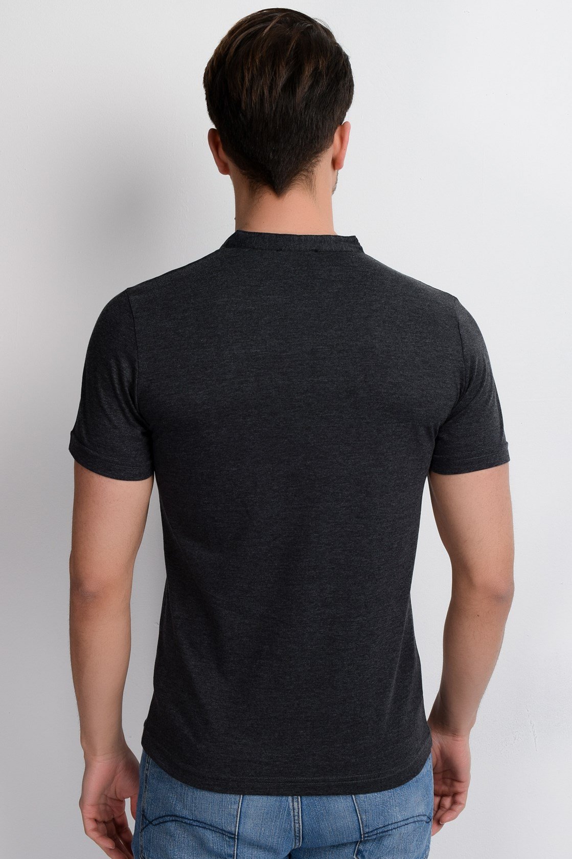 İKİLİ SET T8560 DEWBERRY ERKEK T-SHIRT-ANTRASİT-İNDİGO