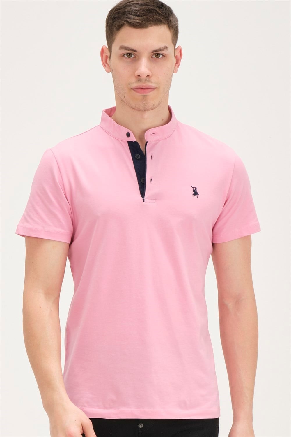 İKİLİ SET T8560 DEWBERRY ERKEK T-SHIRT-TURKUAZ-PEMBE