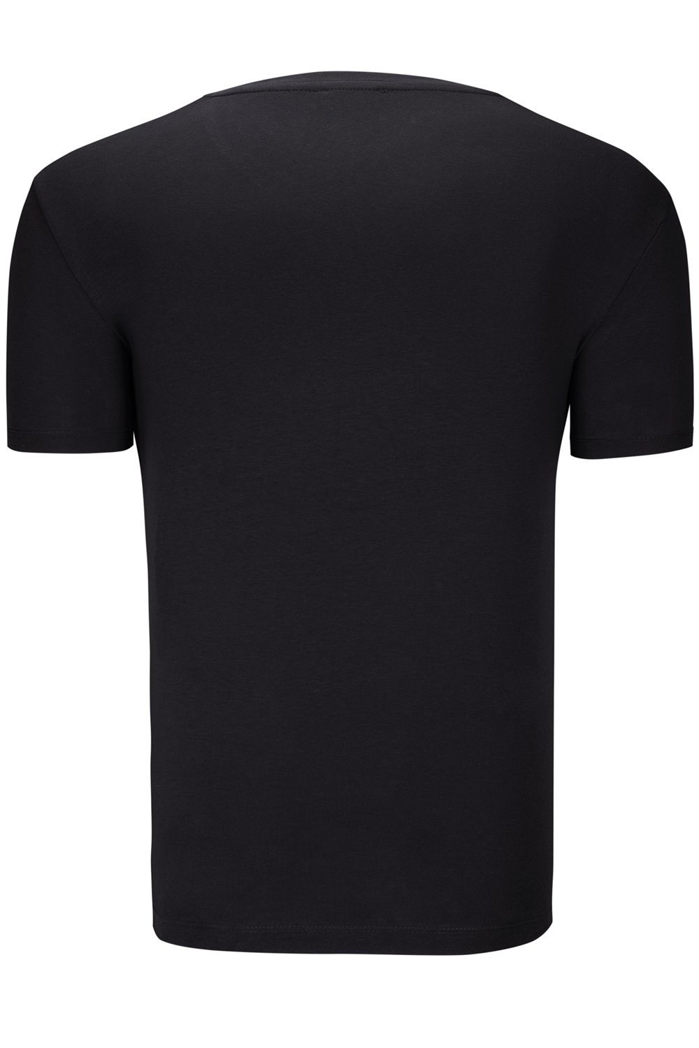 İKİLİ SET T8568 DEWBERRY V YAKA ERKEK T-SHIRT-SİYAH-LACİVERT-2