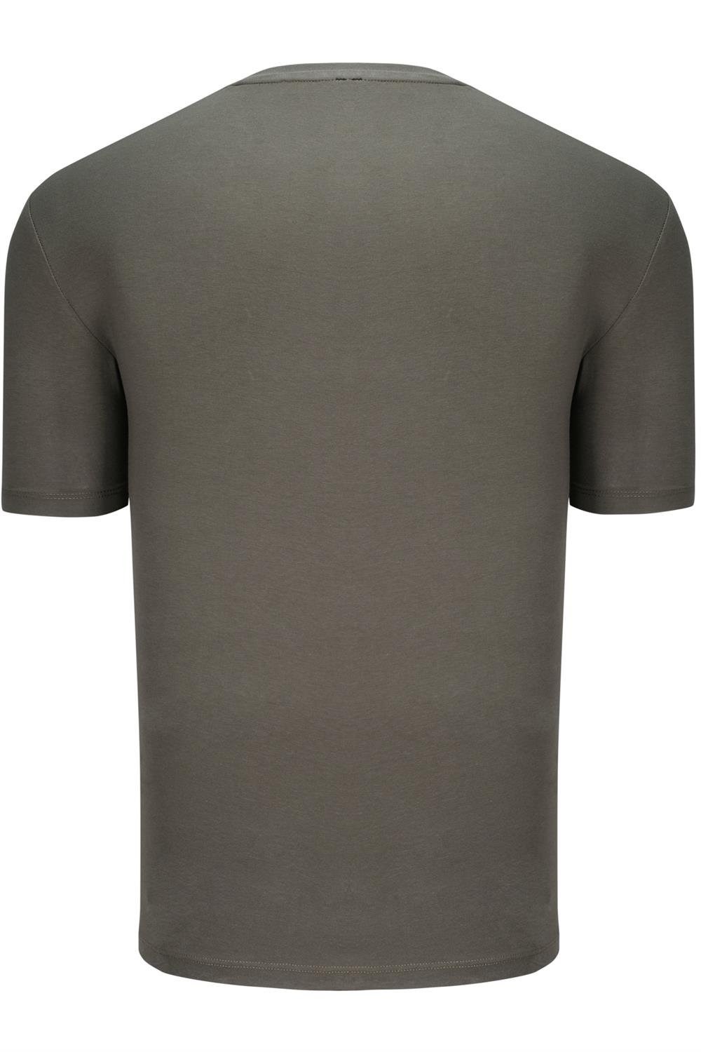 İKİLİ SET T8568 DEWBERRY V YAKA ERKEK T-SHIRT-HAKİ-LACİVERT