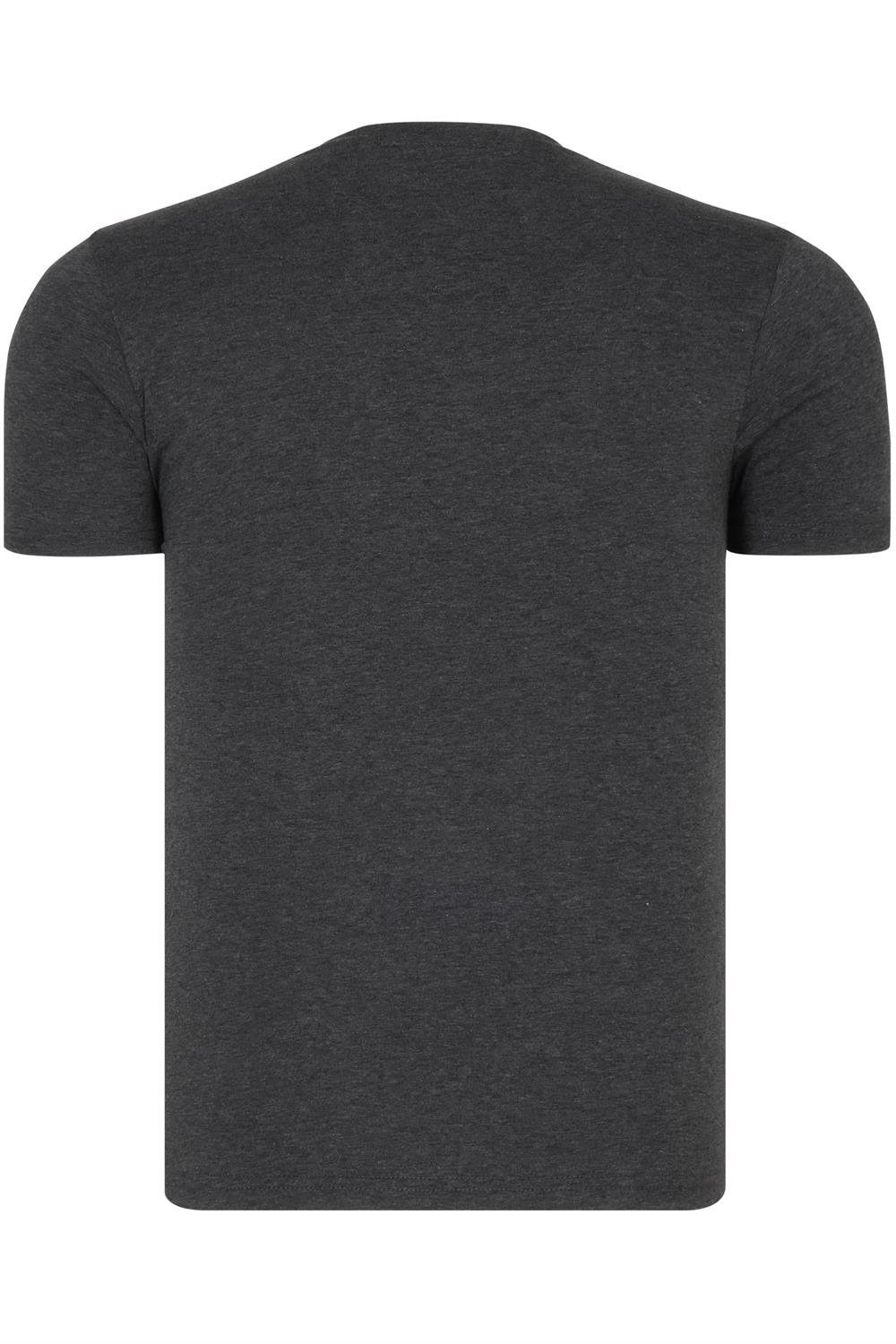 İKİLİ SET T8568 DEWBERRY V YAKA ERKEK T-SHIRT-SAKS-ANTRASİT