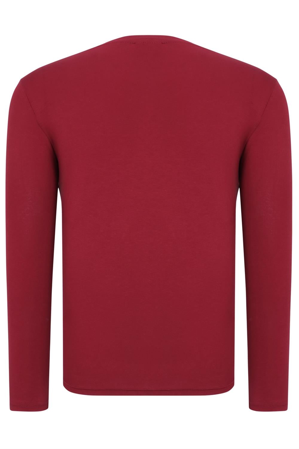 İKİLİ SET T8588 DEWBERRY YUVARLAK YAKA ERKEK SWEATSHIRT-BORDO-LACİVERT
