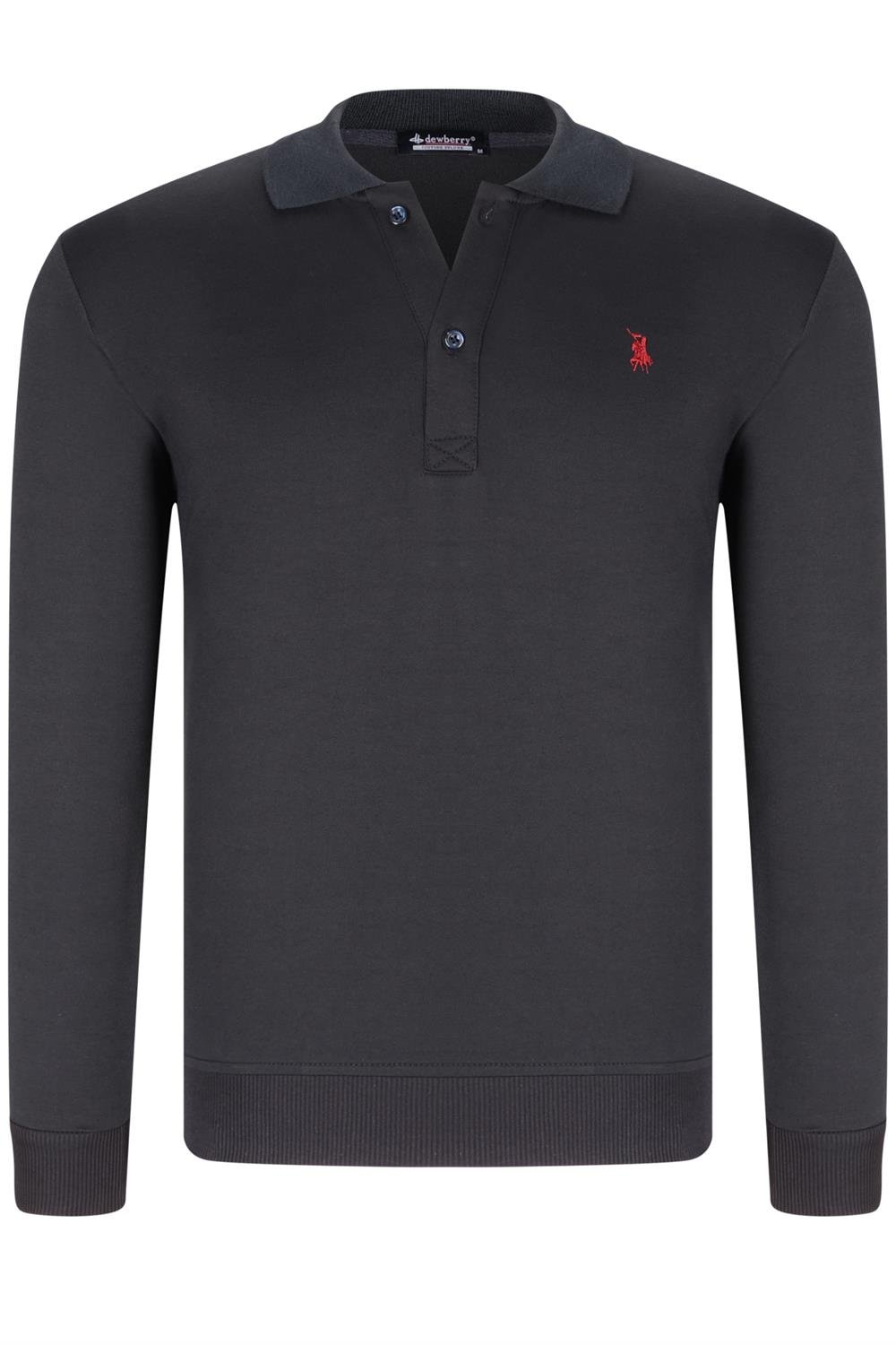 İKİLİ SET V4007 DEWBERRY ERKEK SWEATSHIRT-SİYAH-LACİVERT