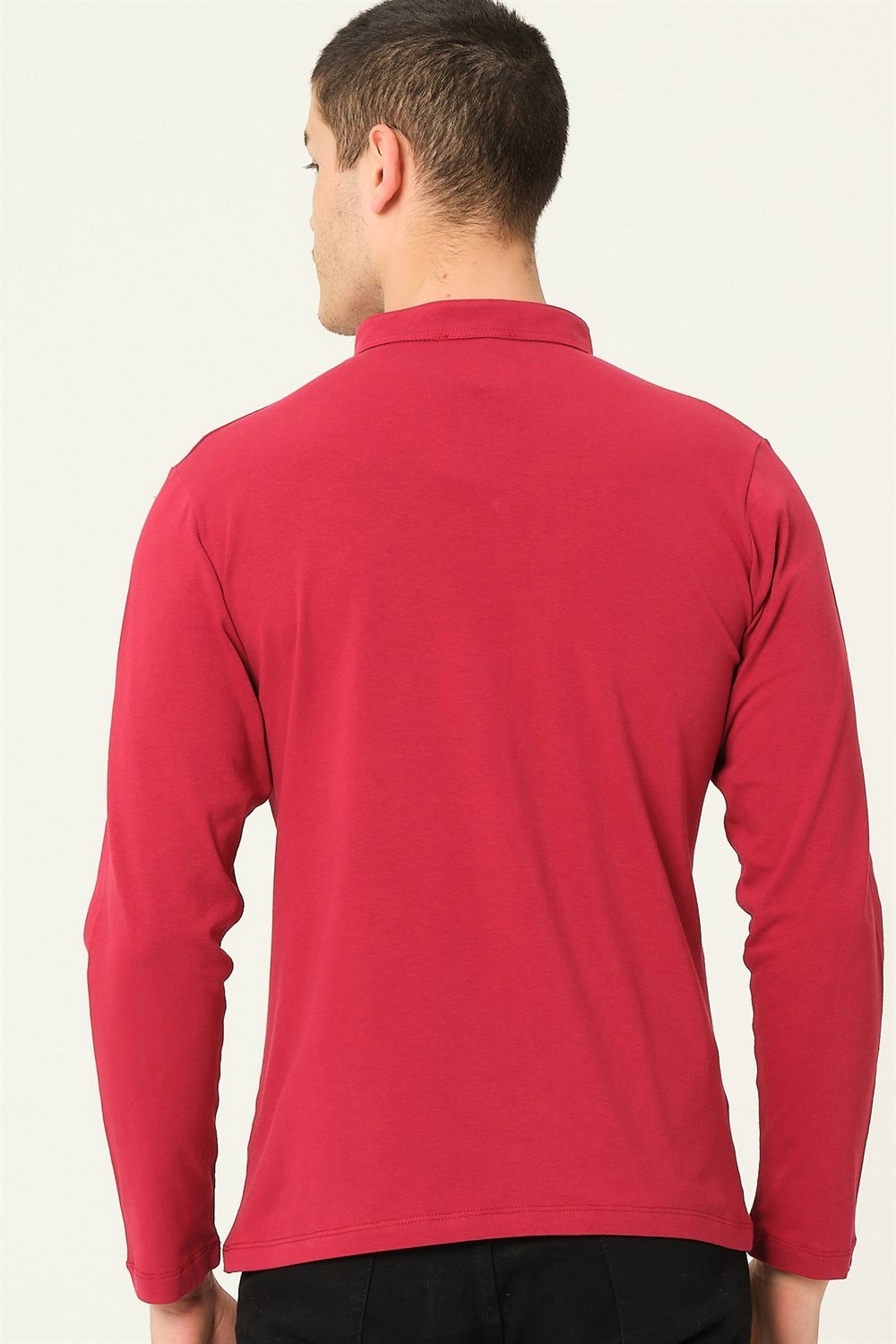 İKİLİ SET V4009 DEWBERRY ERKEK SWEATSHIRT-SİYAH-BORDO