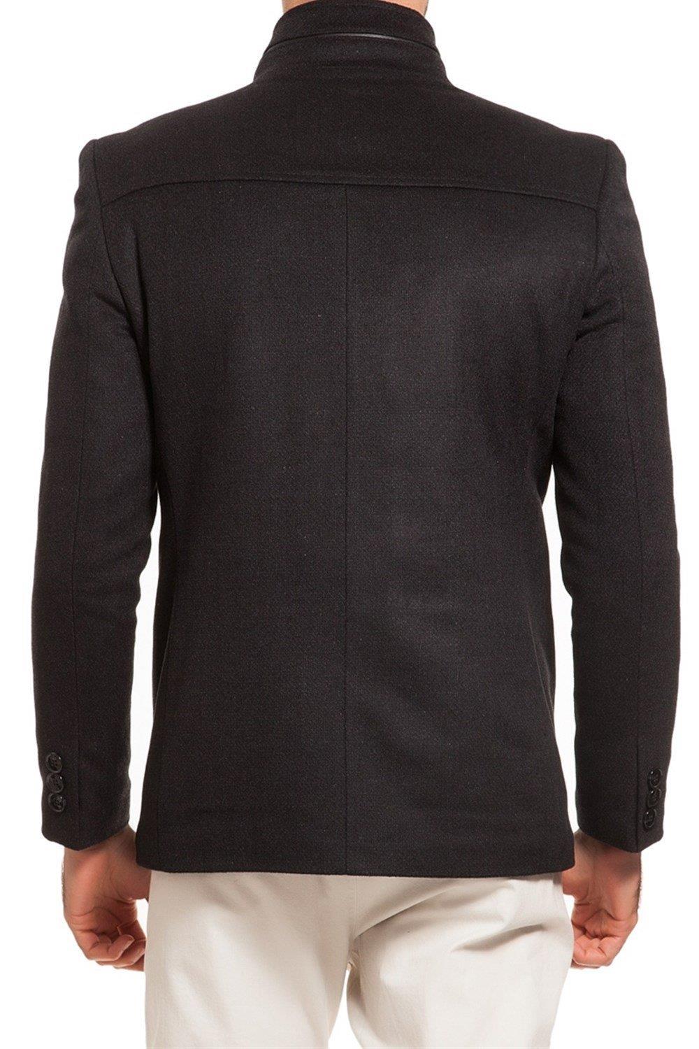 K7126 DEWBERRY ERKEK KABAN-DESENLİ ANTRASİT- 4