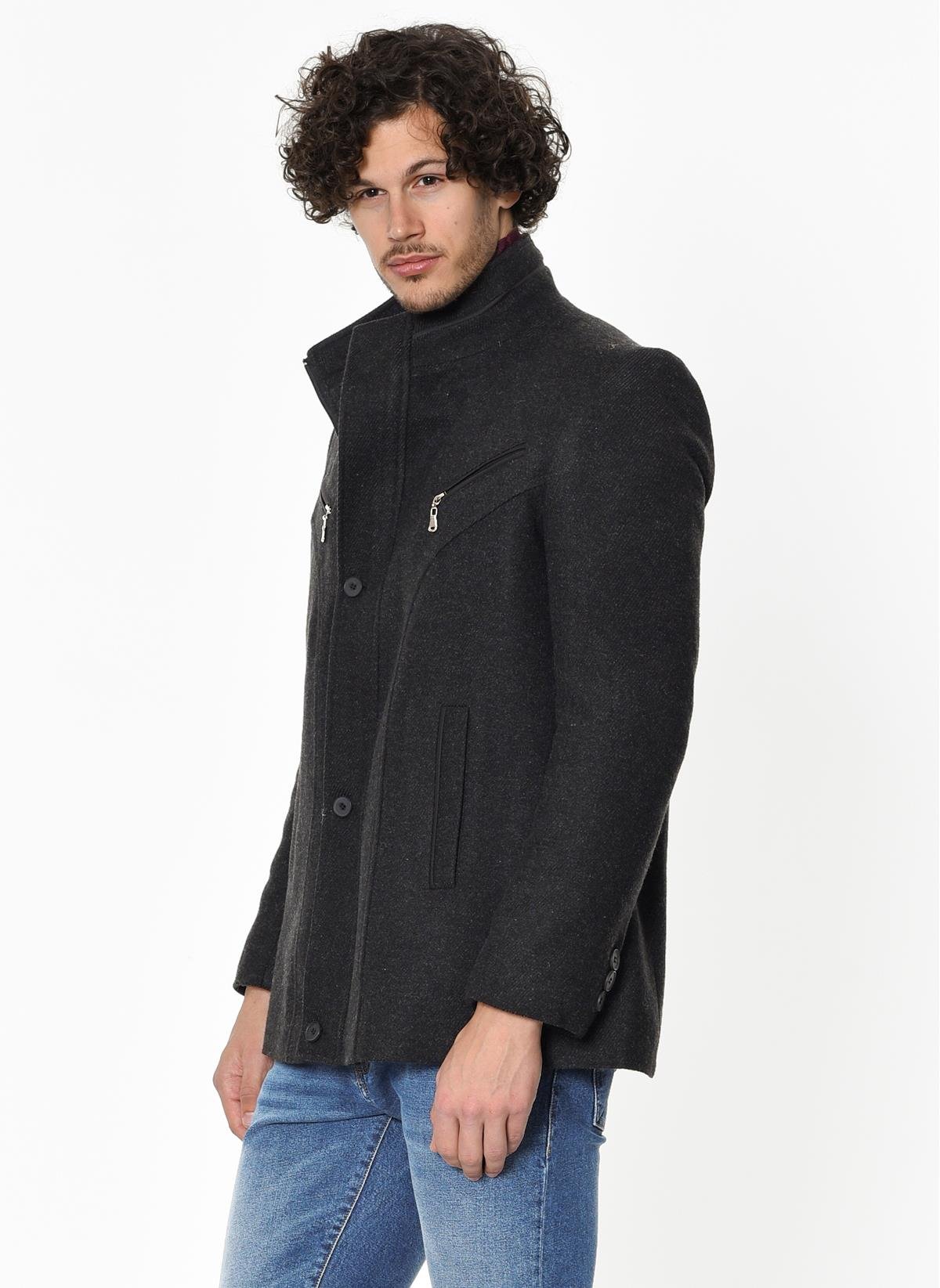 K7126 DEWBERRY ERKEK KABAN-DİAGONAL ANTRASİT-2