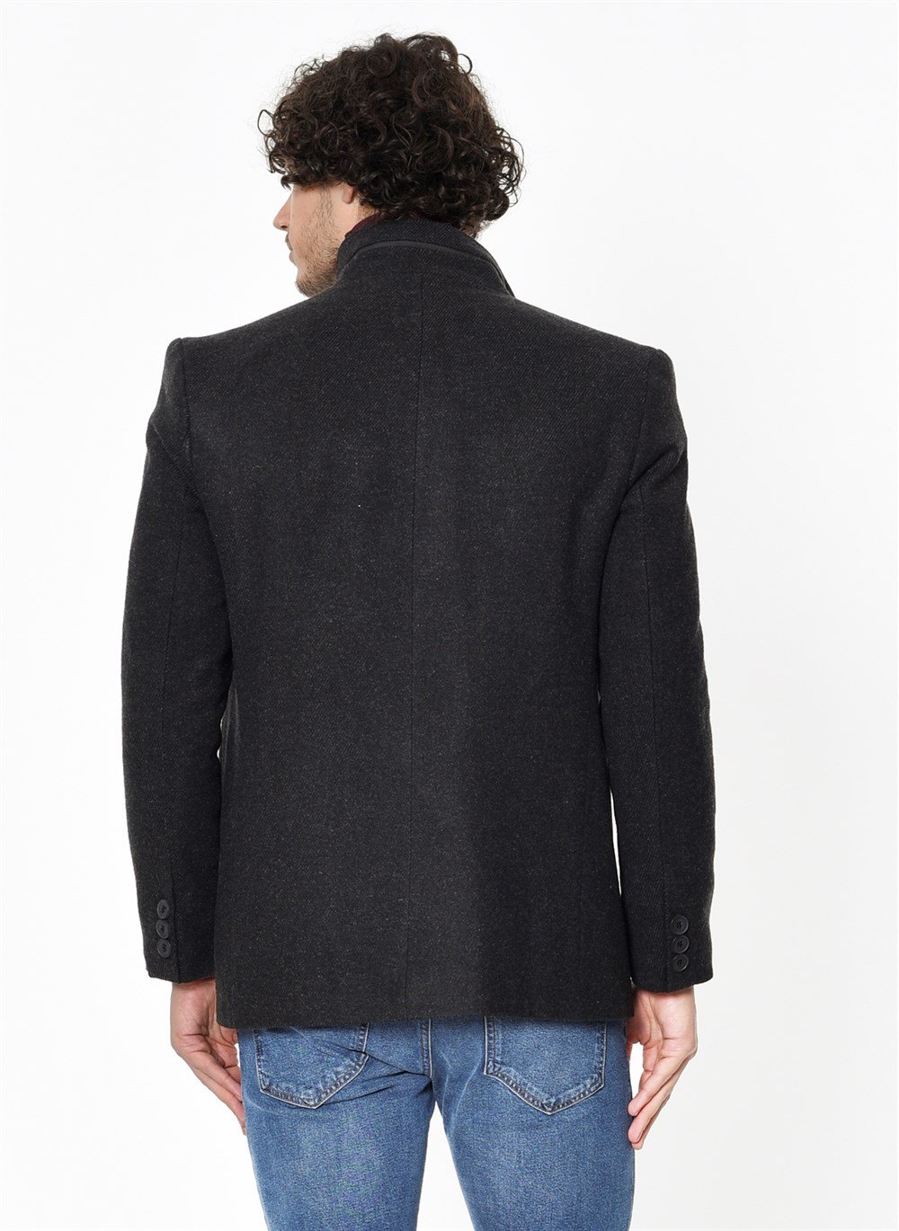 K7126 DEWBERRY ERKEK KABAN-DİAGONAL ANTRASIT