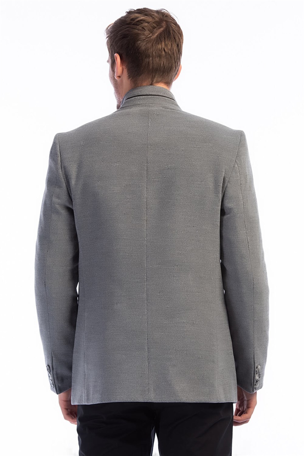 K7126 DEWBERRY ERKEK KABAN-GRİ