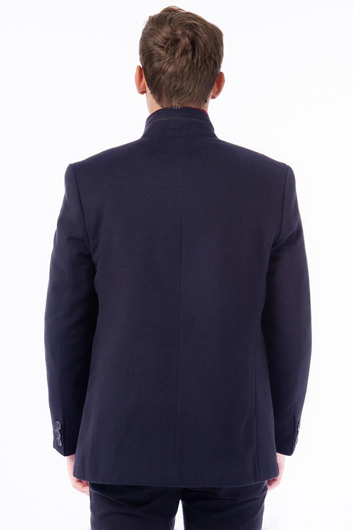 K7126 DEWBERRY ERKEK KABAN-LACİVERT-2