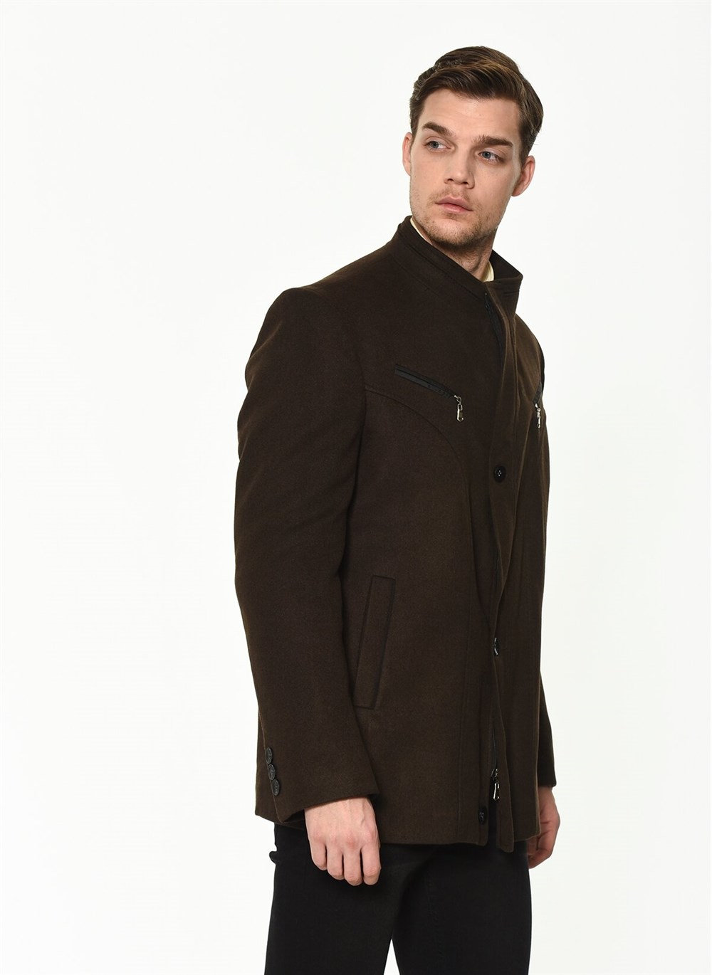 K7133 DEWBERRY ERKEK KABAN-KAHVE