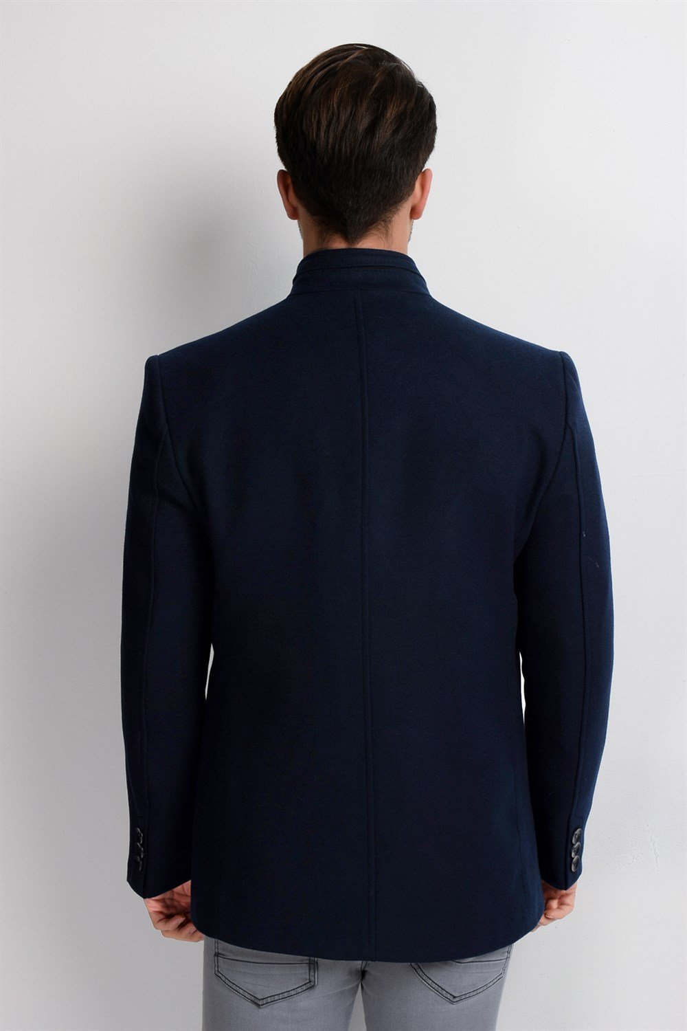 K7133 DEWBERRY ERKEK KABAN-LACİVERT