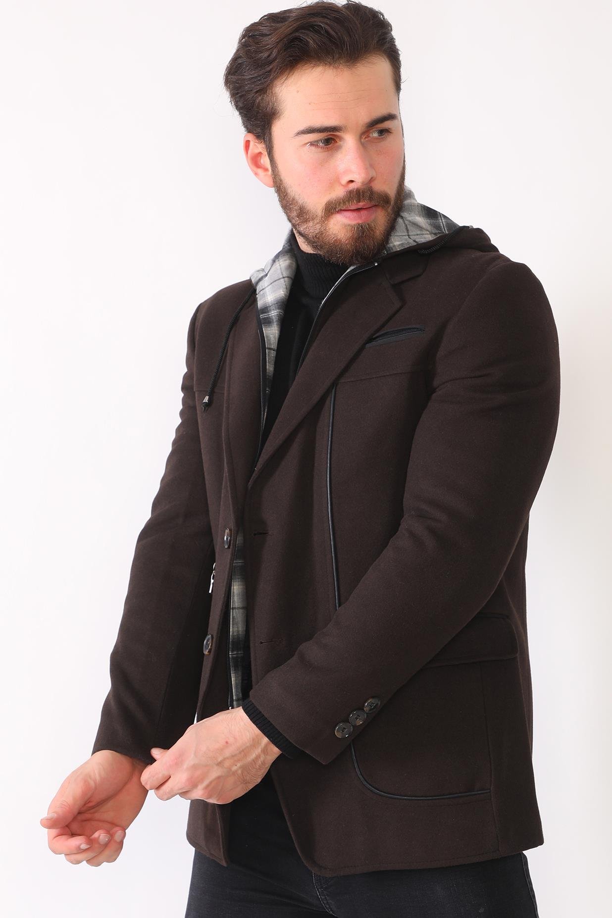 K7533 DEWBERRY ERKEK KABAN-KAHVE 1