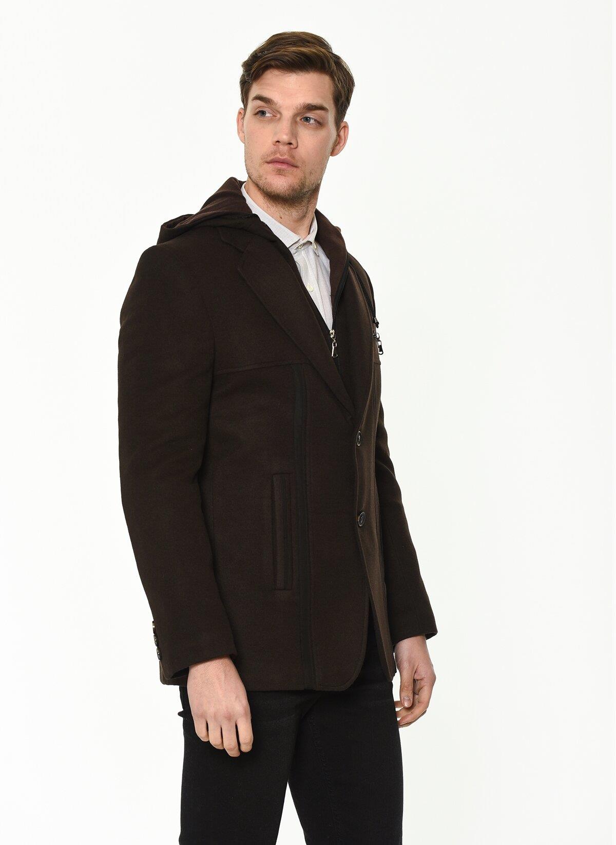 K7534 DEWBERRY ERKEK KABAN-KAHVE 1