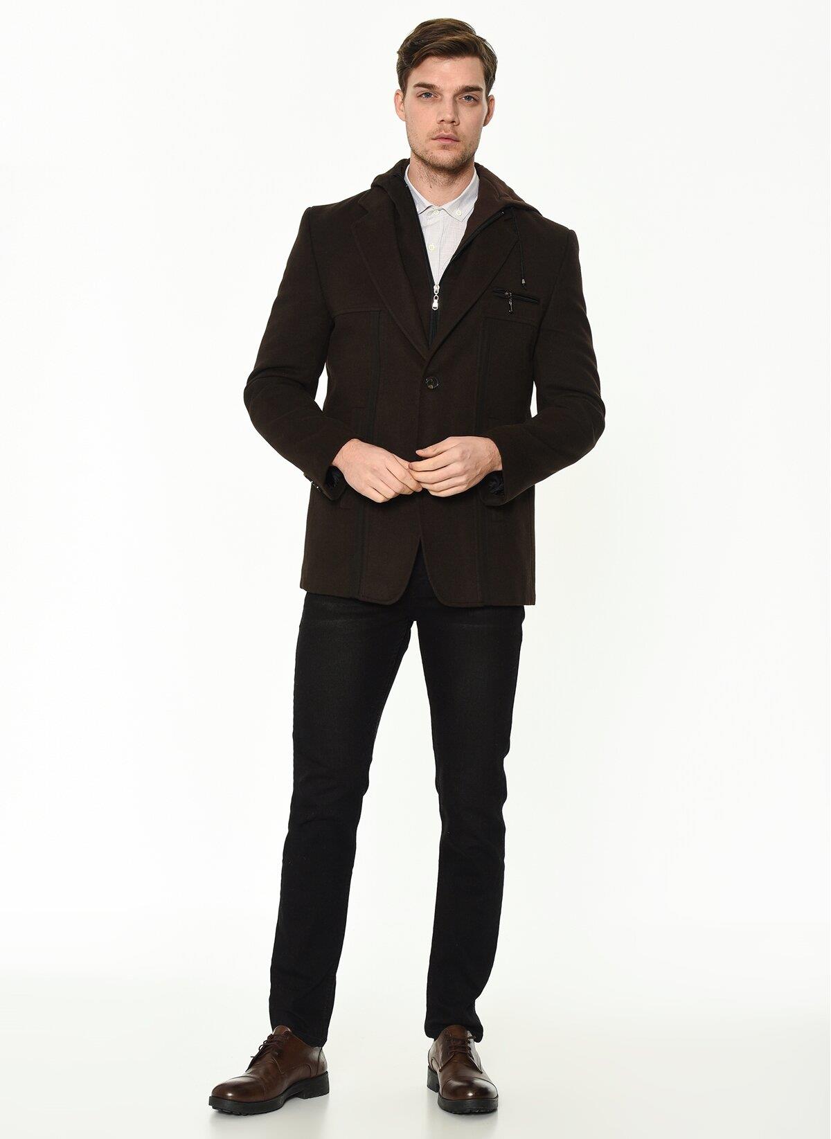 K7534 DEWBERRY ERKEK KABAN-KAHVE 1