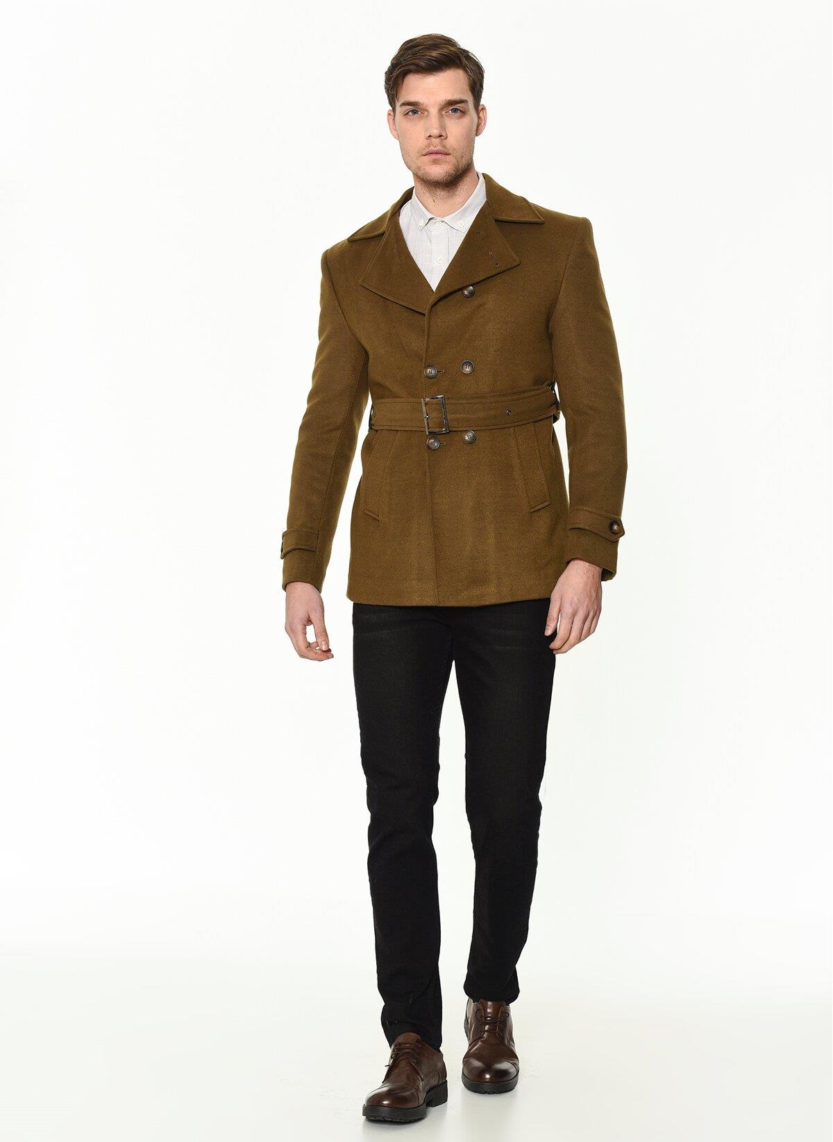 K7539 DEWBERRY SLIM-FIT ERKEK KABAN-CAMEL-1