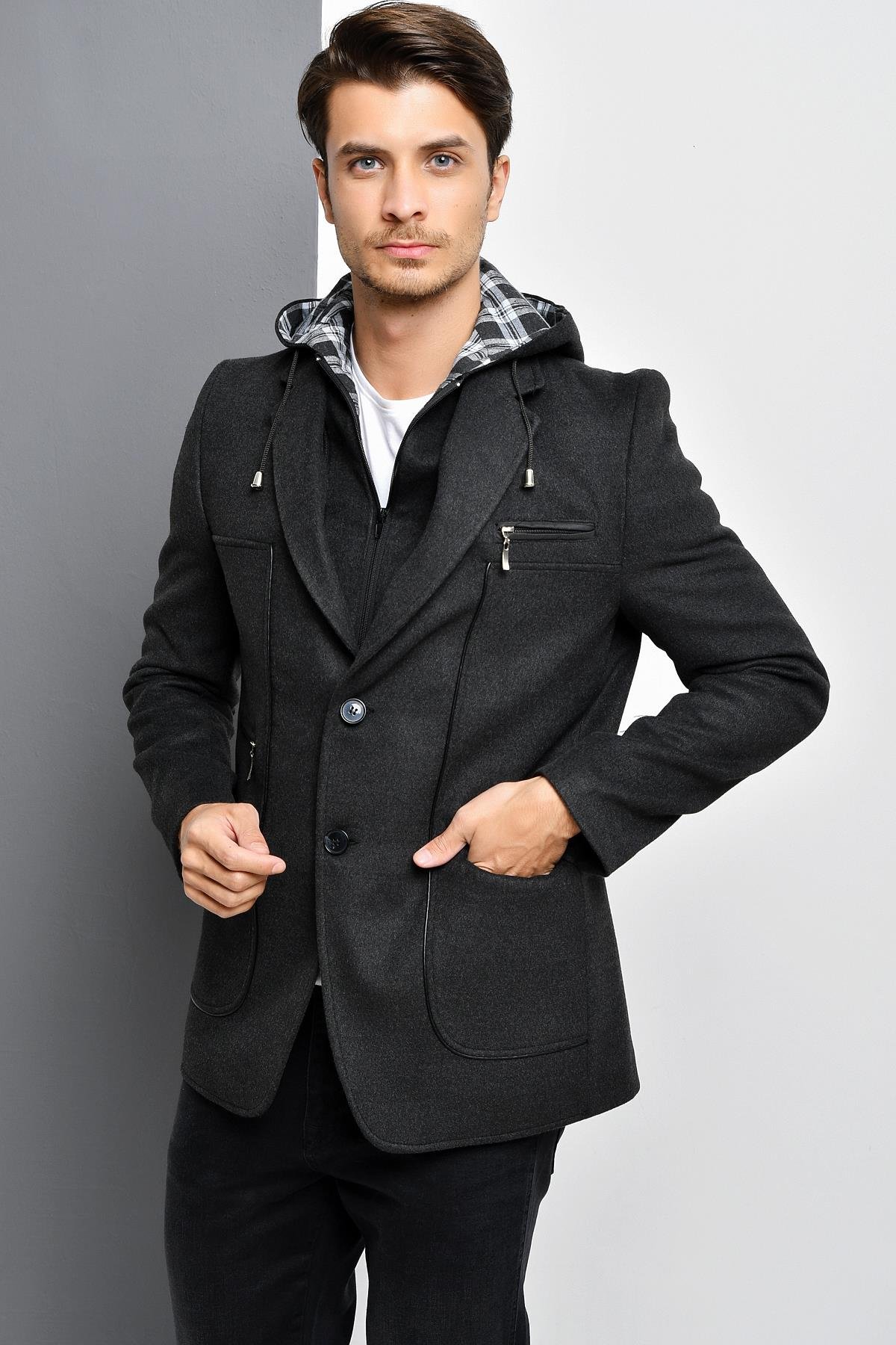 K7540 DEWBERRY ERKEK KABAN-ANTRASİT-1