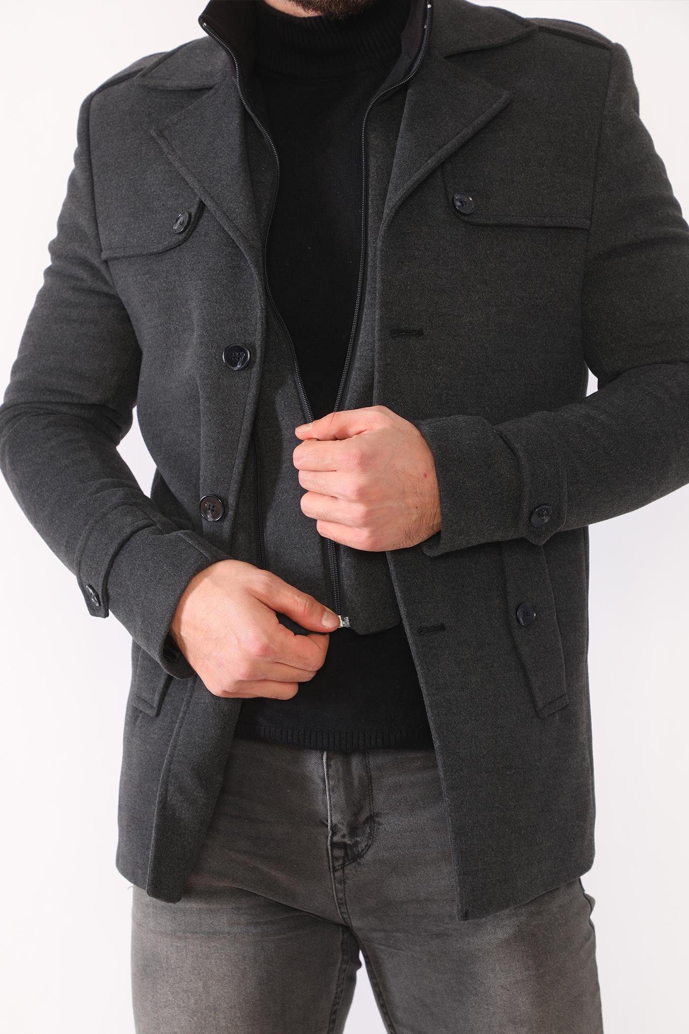 K7542 DEWBERRY ERKEK KABAN-ANTRASİT