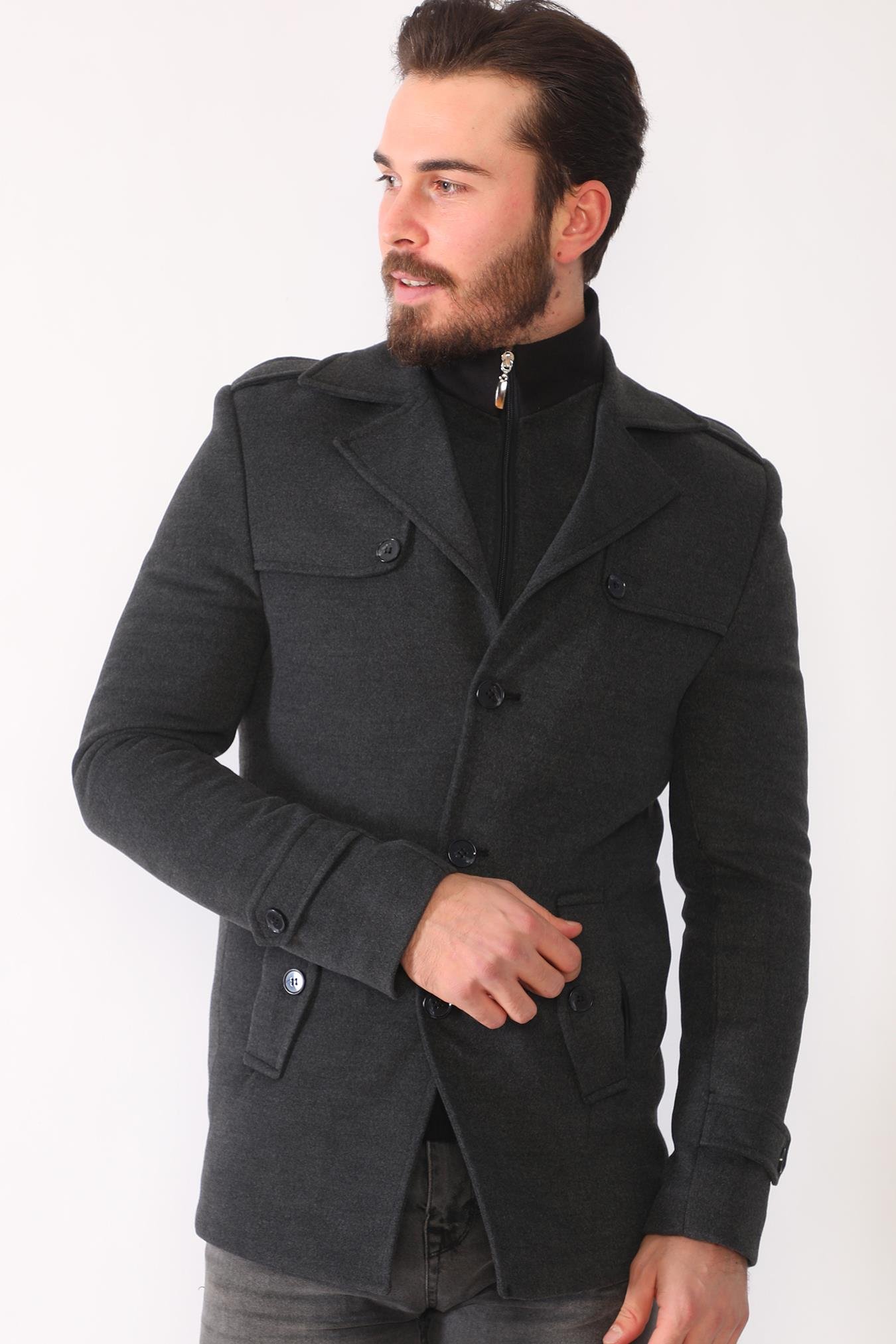 K7542 DEWBERRY ERKEK KABAN-ANTRASİT