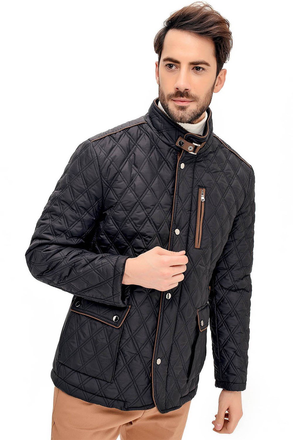 K8613 DEWBERRY KABAN-SİYAH