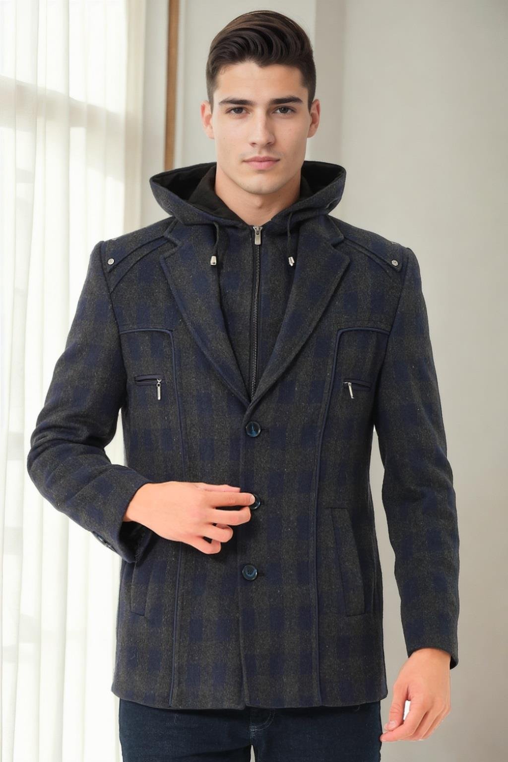 K9532 DEWBERRY ERKEK KABAN-EKOSE-LACİVERT