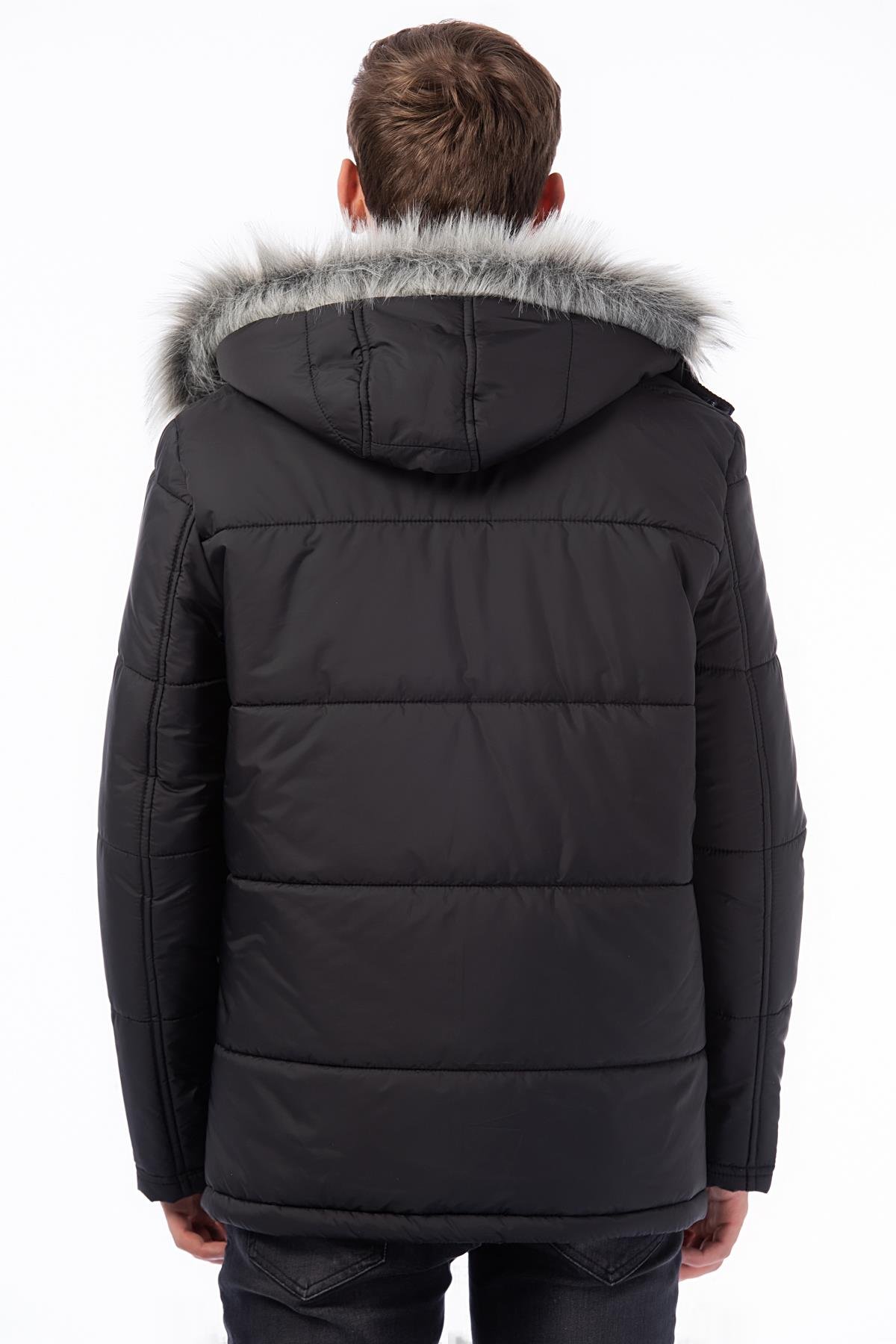 M8635  DEWBERRY ERKEK KABAN-SİYAH-1