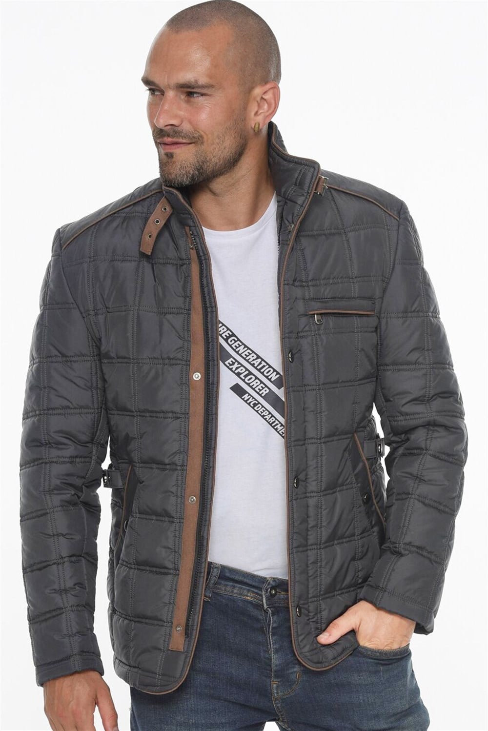 M8640 DEWBERRY ERKEK MONT-GRİ