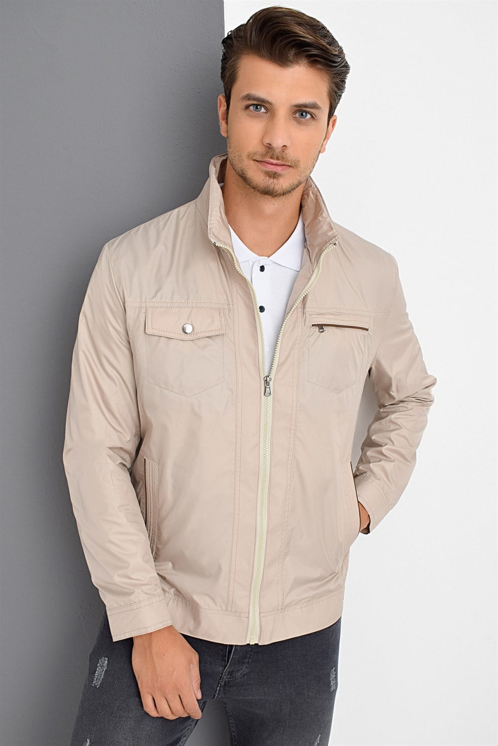 M8642 DEWBERRY ERKEK İNCE MONT-BEJ