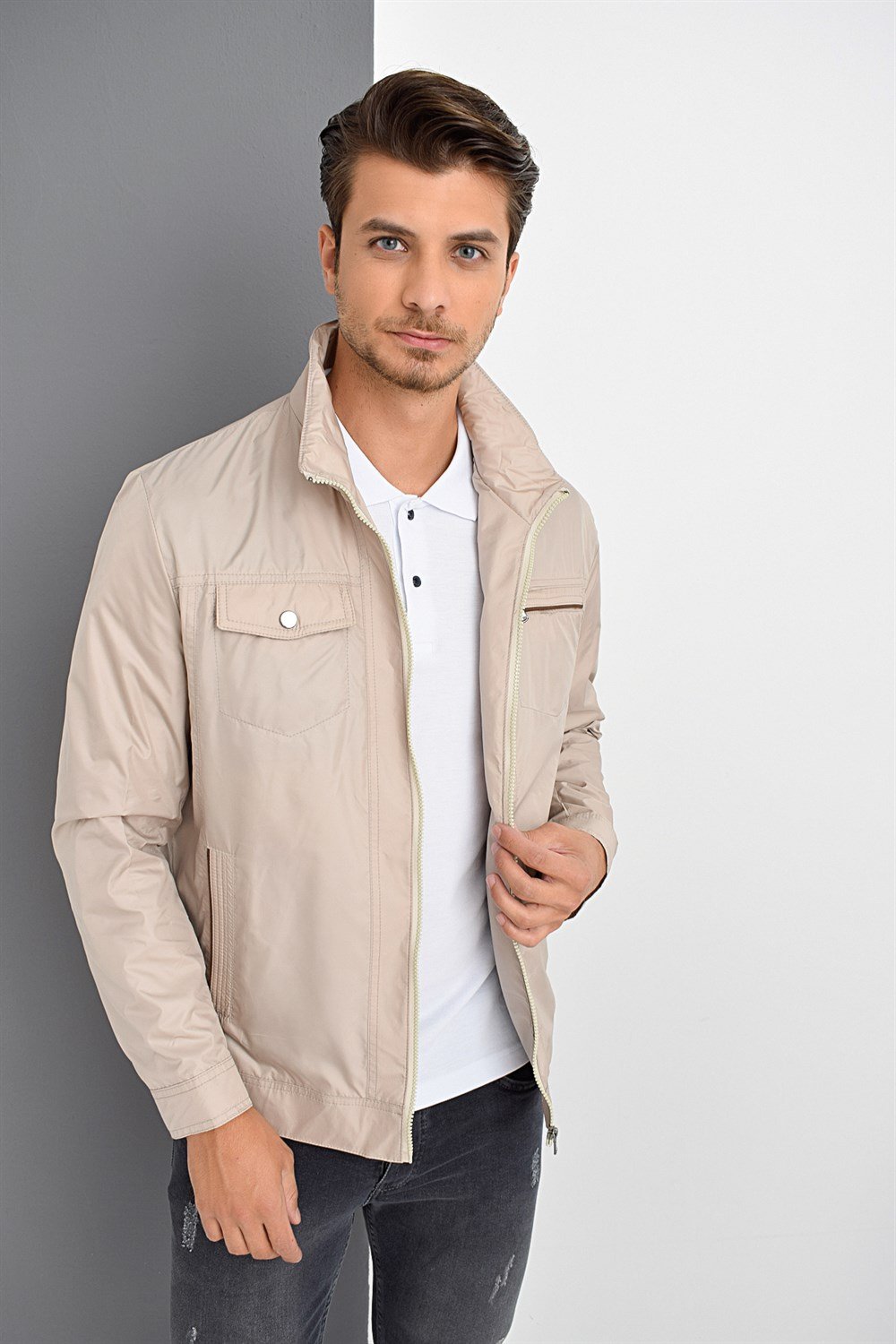 M8642 DEWBERRY ERKEK İNCE MONT-BEJ
