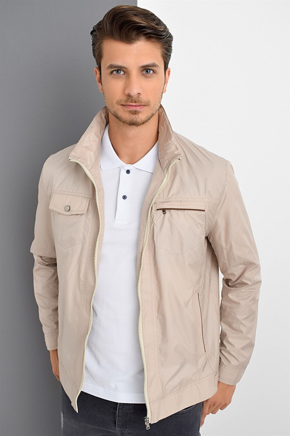 M8642 DEWBERRY ERKEK İNCE MONT-BEJ