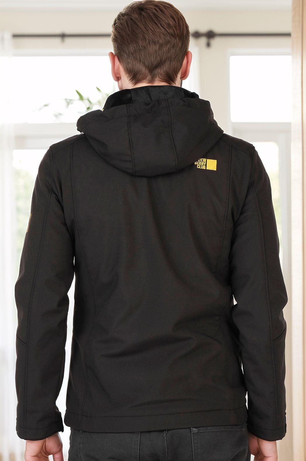 M8648 DEWBERRY ERKEK SOFTSHELL MONT-SİYAH-1