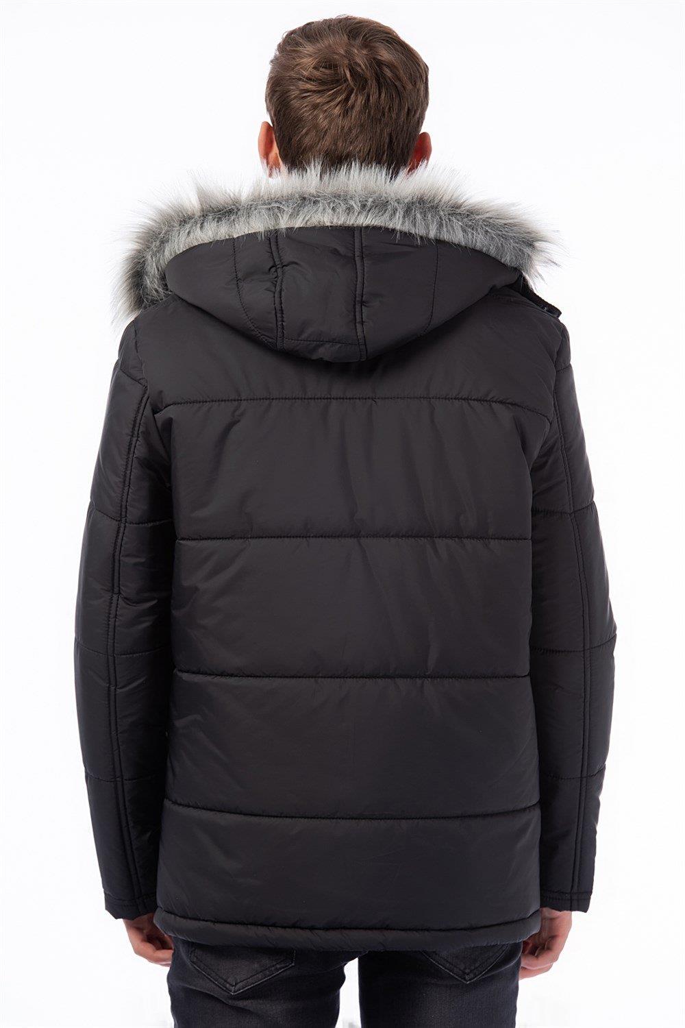 M9635  DEWBERRY ERKEK KABAN-SİYAH