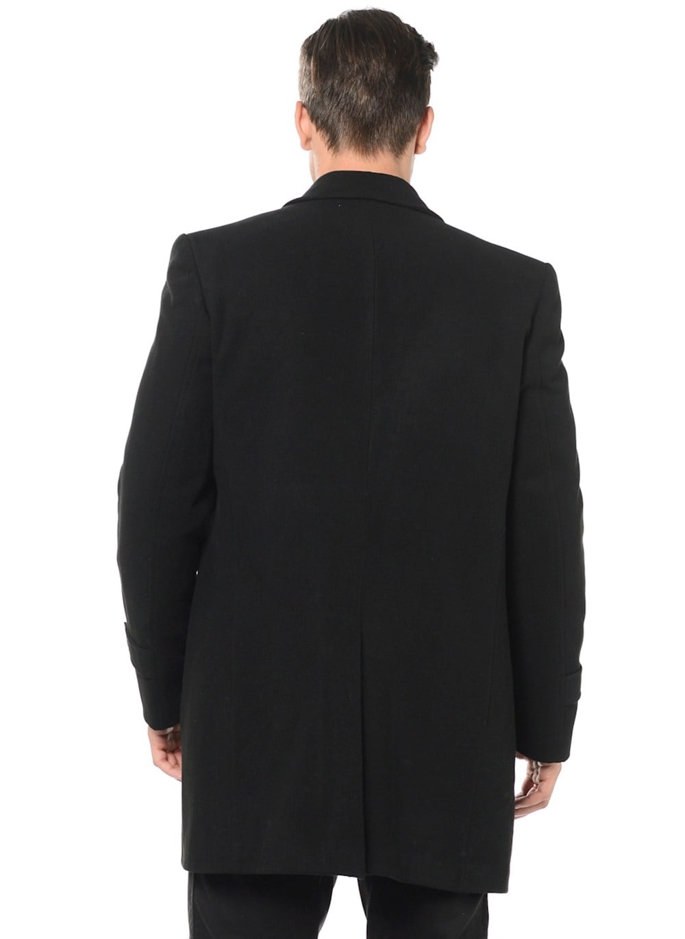 PLT7226 DEWBERRY BATTAL PALTO-SİYAH